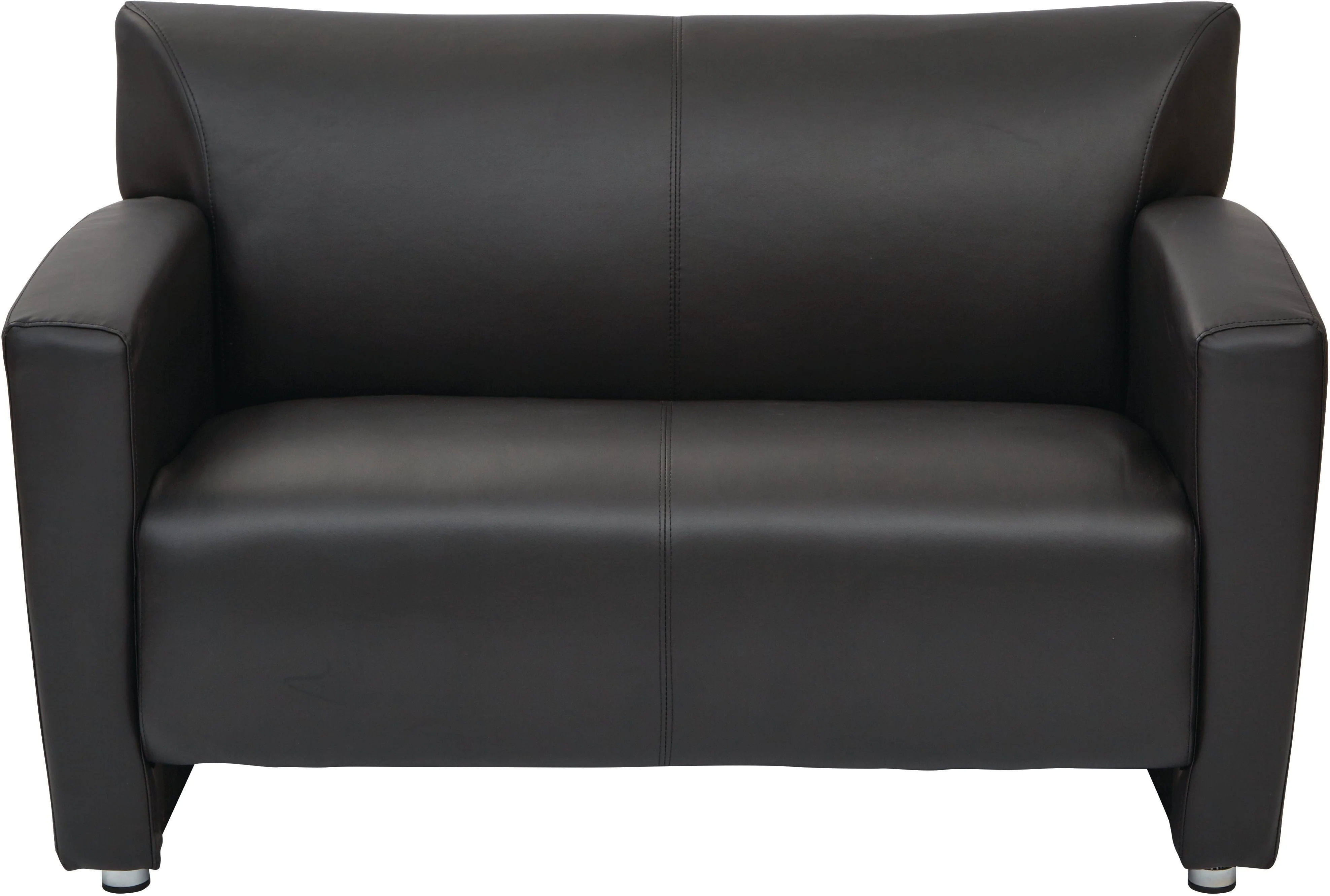 Office Star Loveseat with Silver Finish Legs [SL2912S] - Image 2