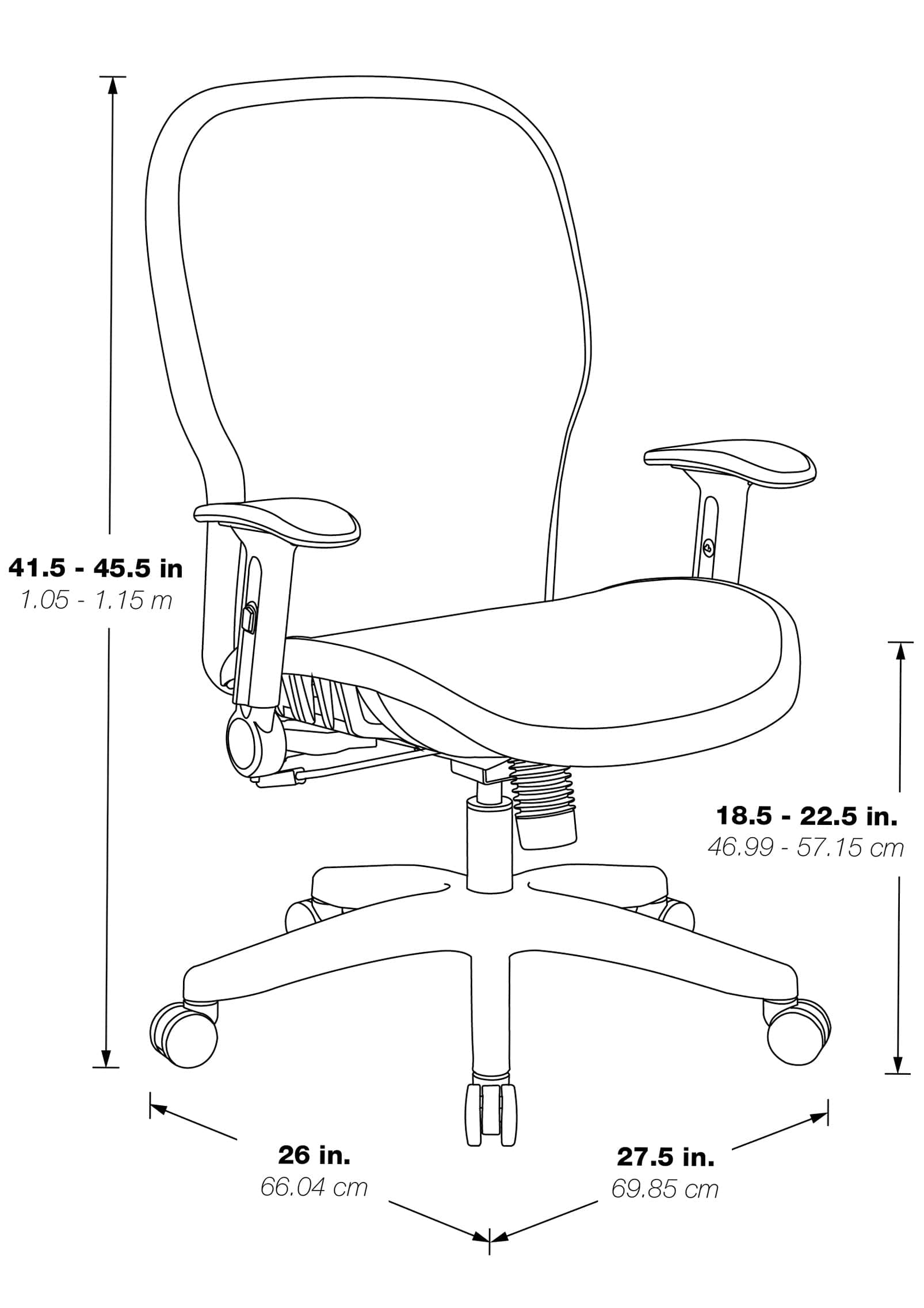Office Star Space Seating® Managers Chair Air Grid® Back and Seat [23-77N1F2] - Image 3