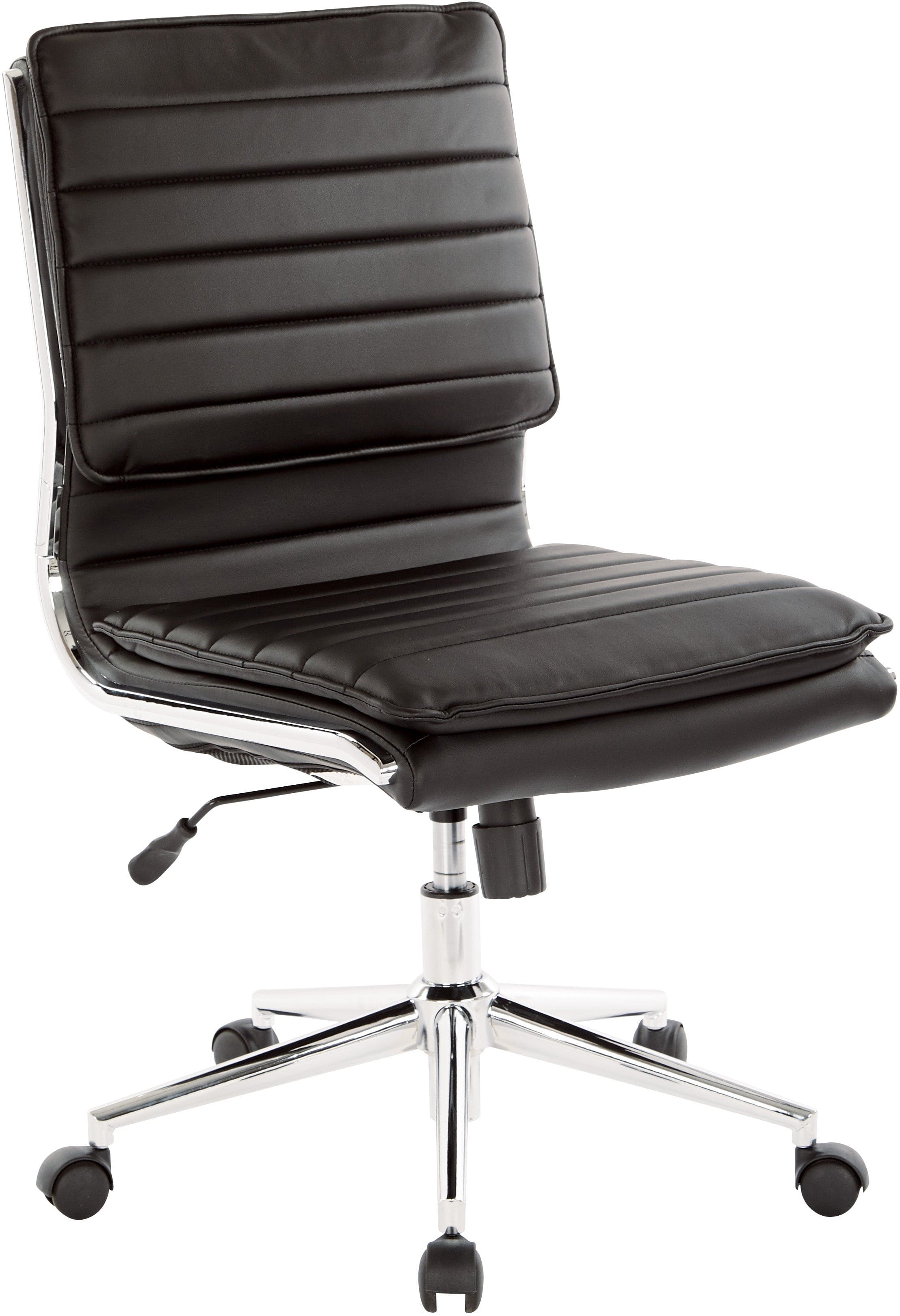 Office Star Armless Mid Back Manager's Faux Leather Chair [SPX23592C] - Image 3