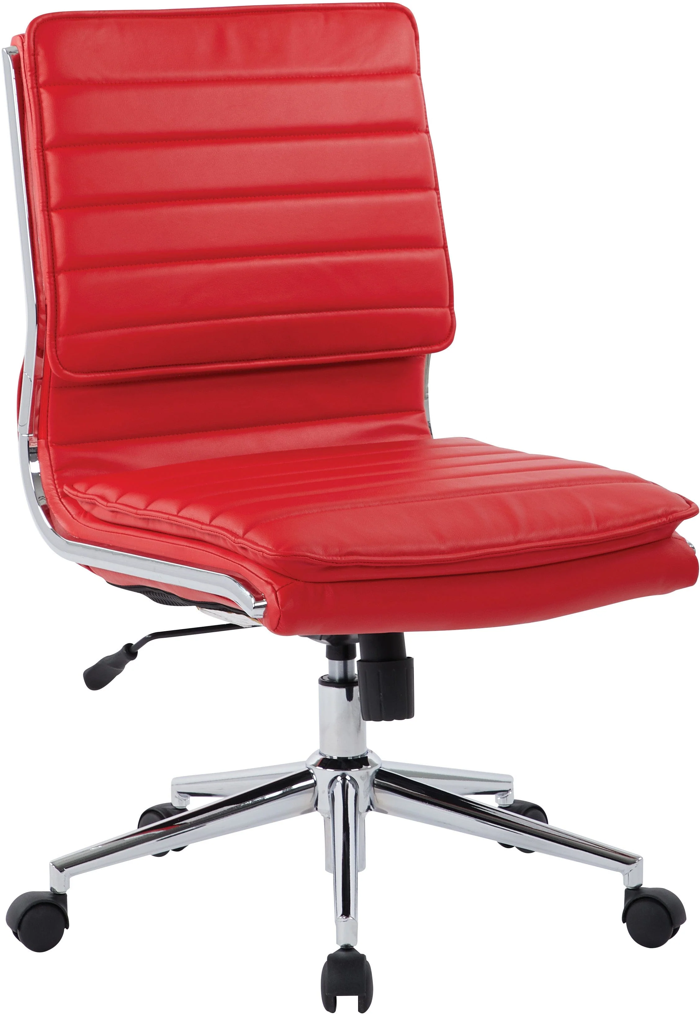 Office Star Armless Mid Back Manager's Faux Leather Chair [SPX23592C] - Image 4