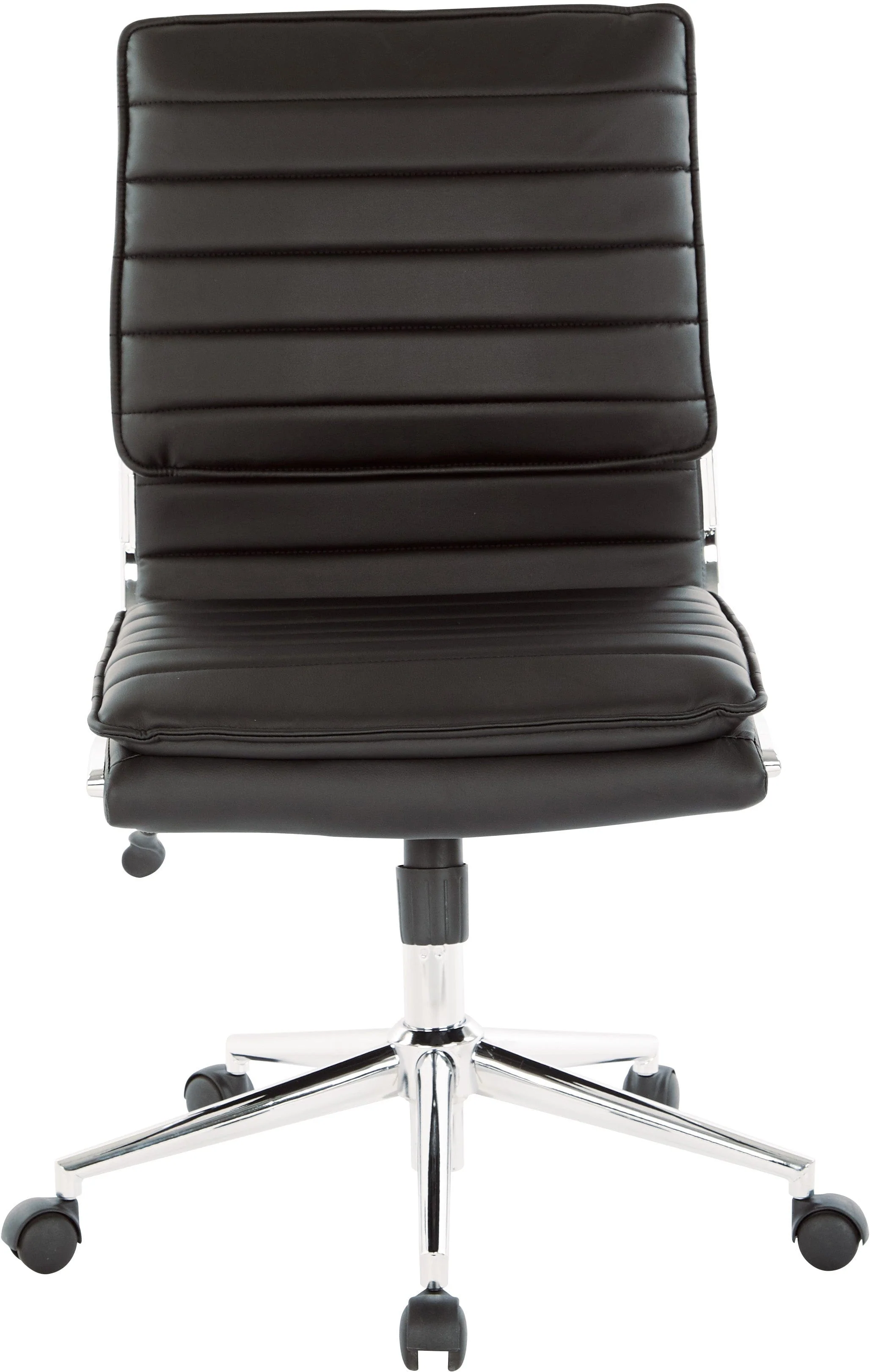 Office Star Armless Mid Back Manager's Faux Leather Chair [SPX23592C] - Image 7