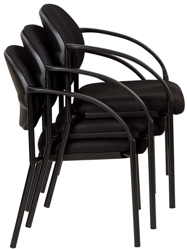 Office Star Work Smart Stacking Chair With Arms [STC3410] - Image 3