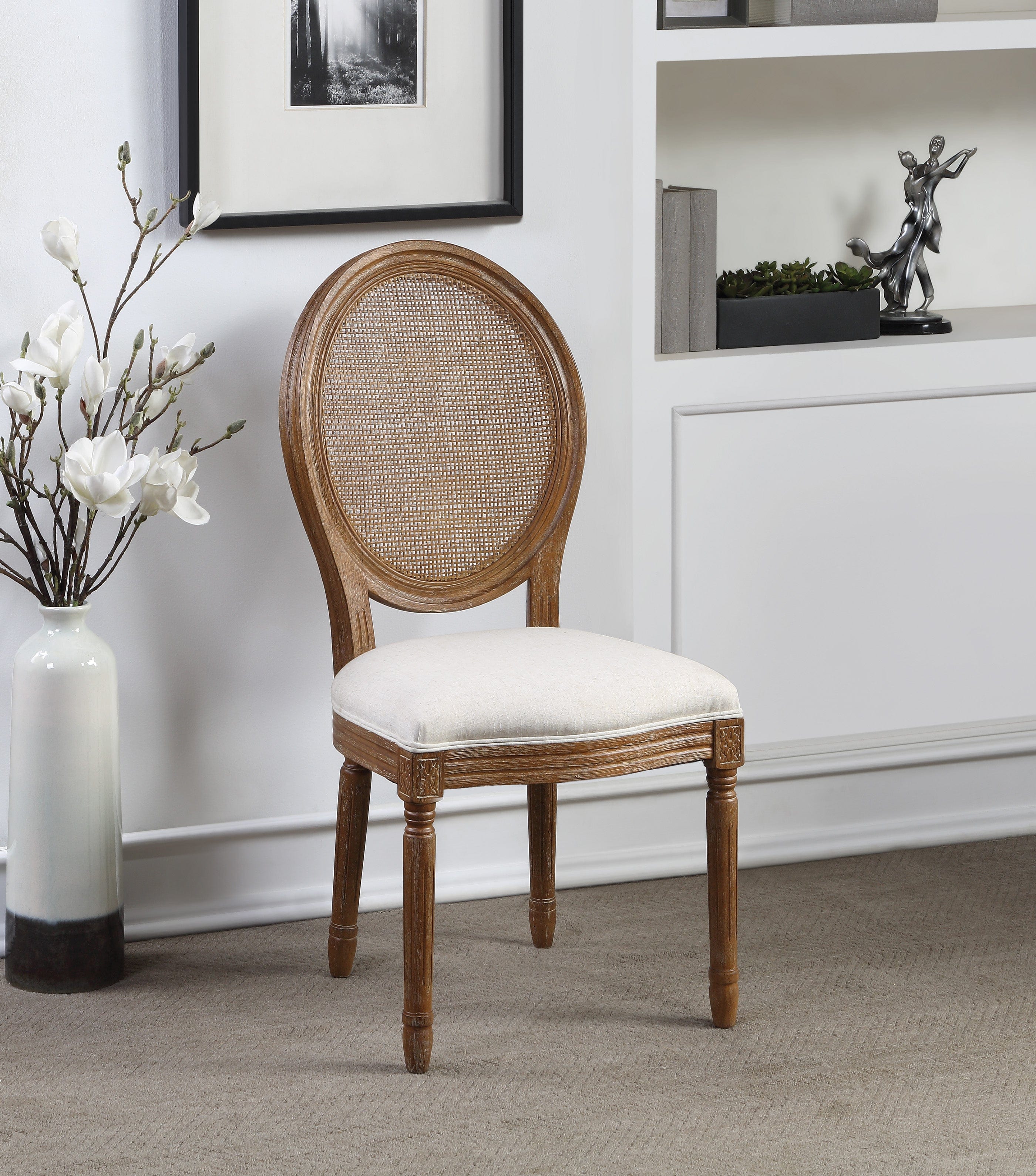 Office Star Stella Oval Cane Back Chair [STE] - Image 2