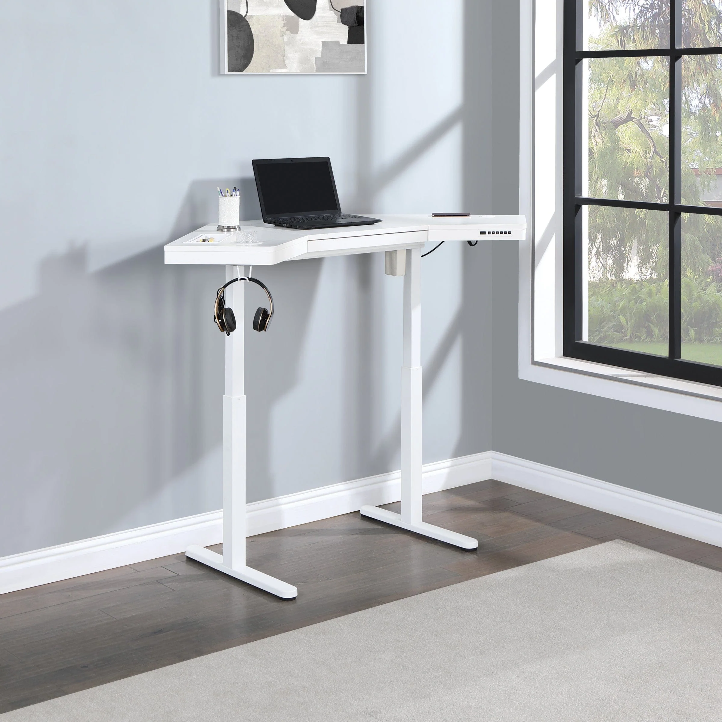 Office Star Stealth Corner Sit-to-Stand Electric Height Desk [STH4848] - Image 3