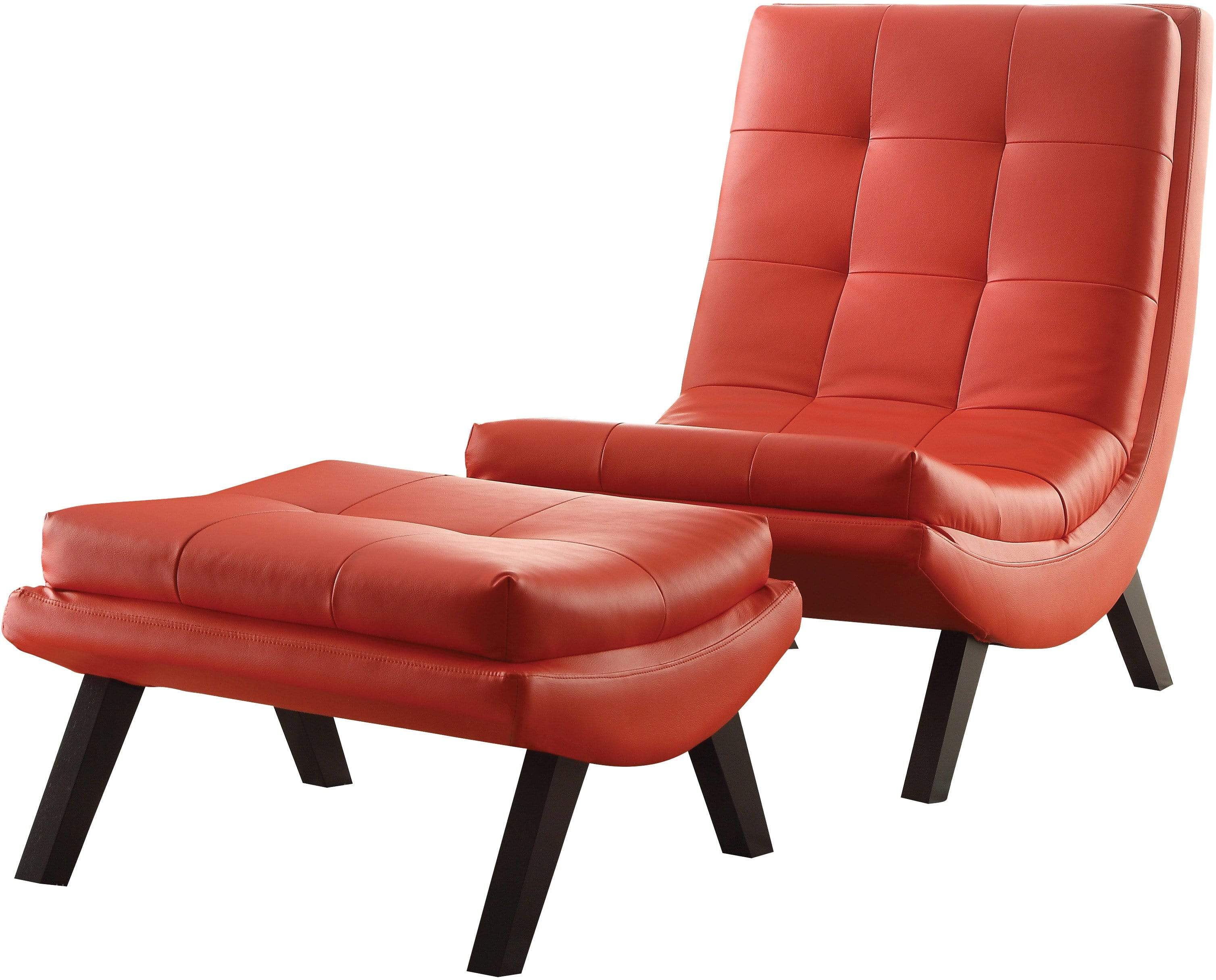 Ave Six Tustin Lounge Chair and Ottoman Faux Leather [TSN51] - Image 5