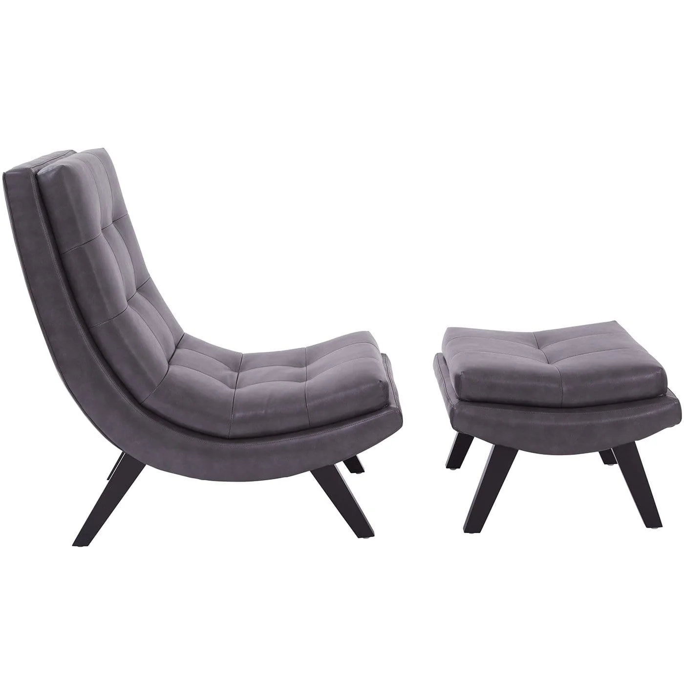 Ave Six Tustin Lounge Chair and Ottoman Faux Leather [TSN51] - Image 7