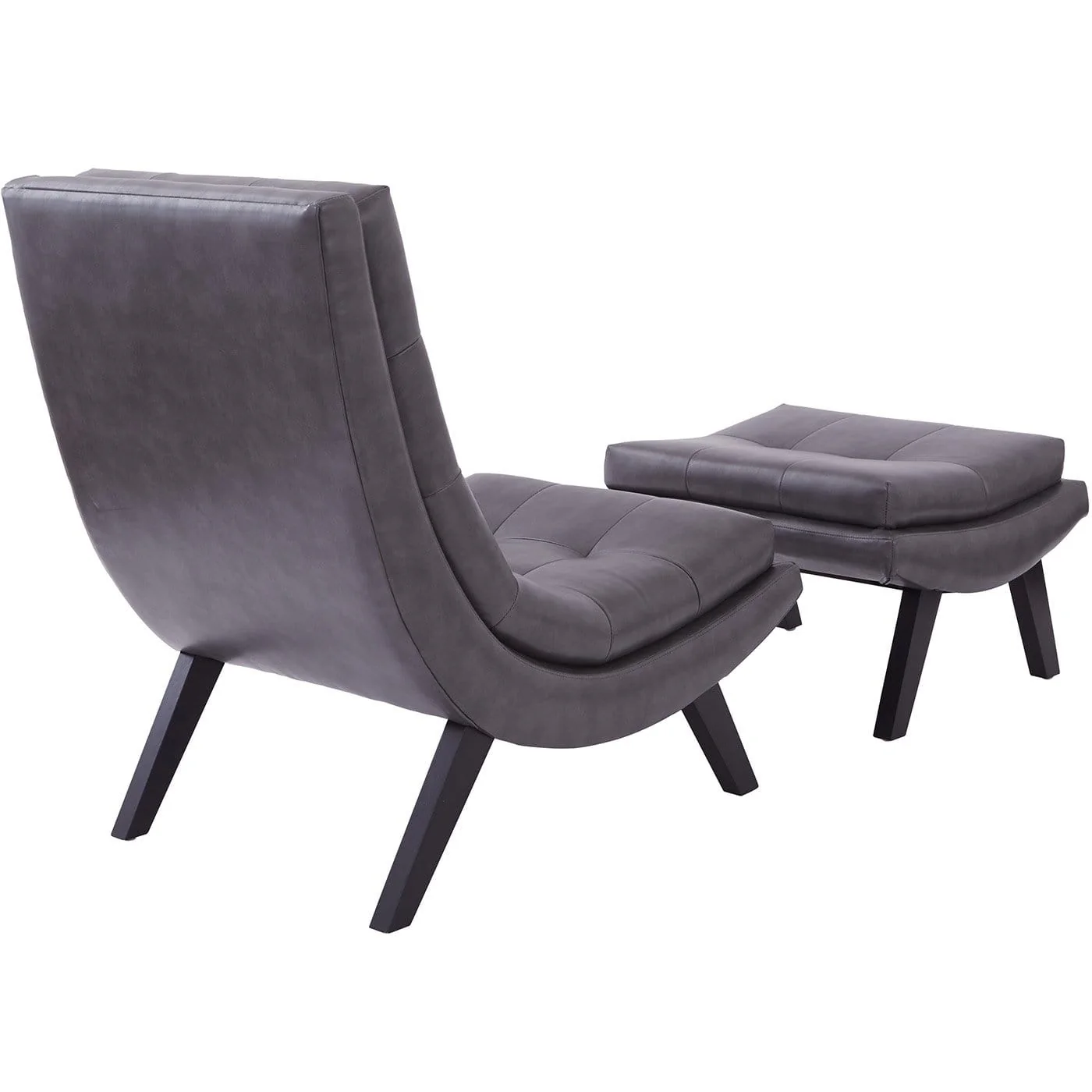 Ave Six Tustin Lounge Chair and Ottoman Faux Leather [TSN51] - Image 8