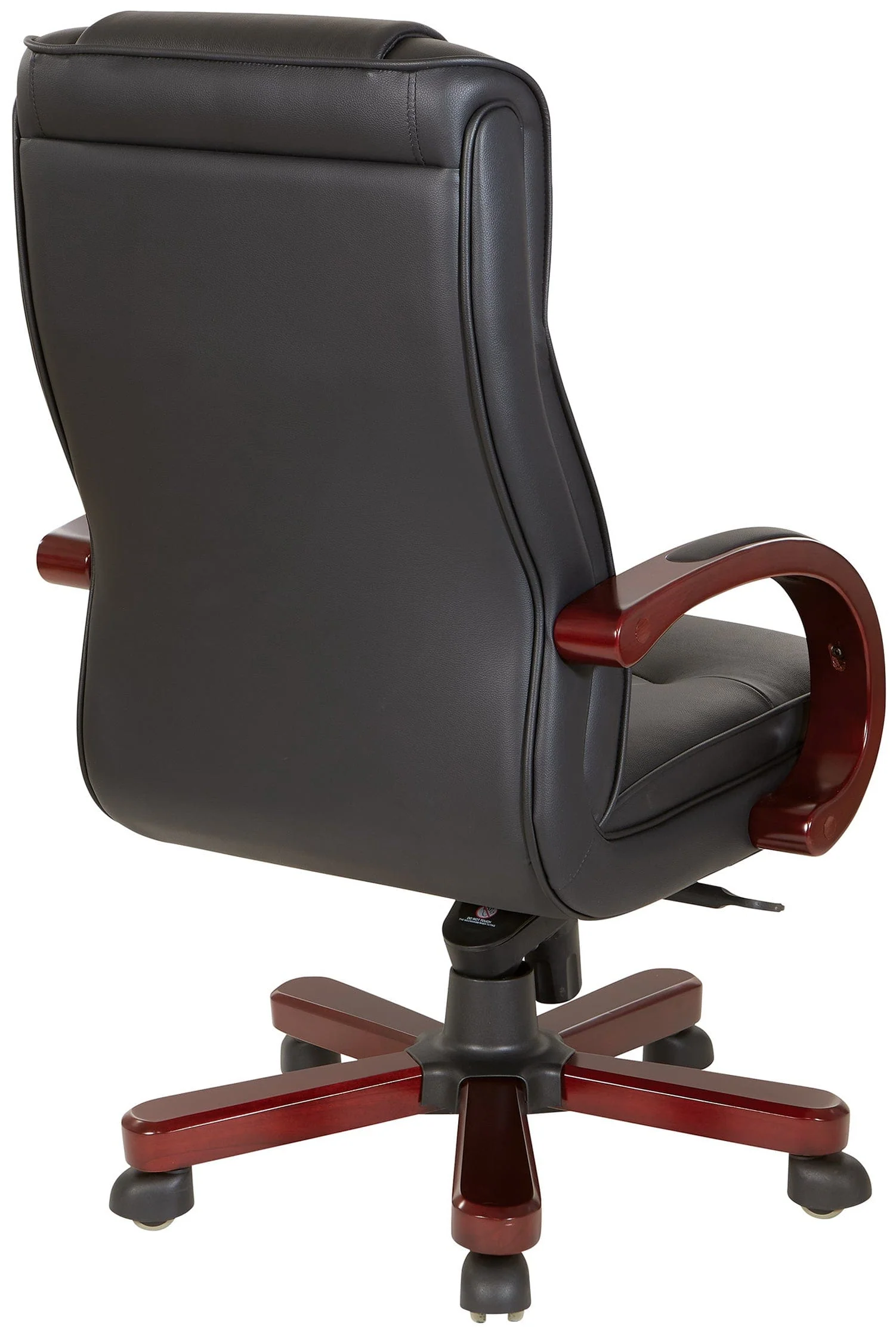 Office Star Genuine Leather Executive Chair with Royal Cherry Finish [TWN300L] - Image 3