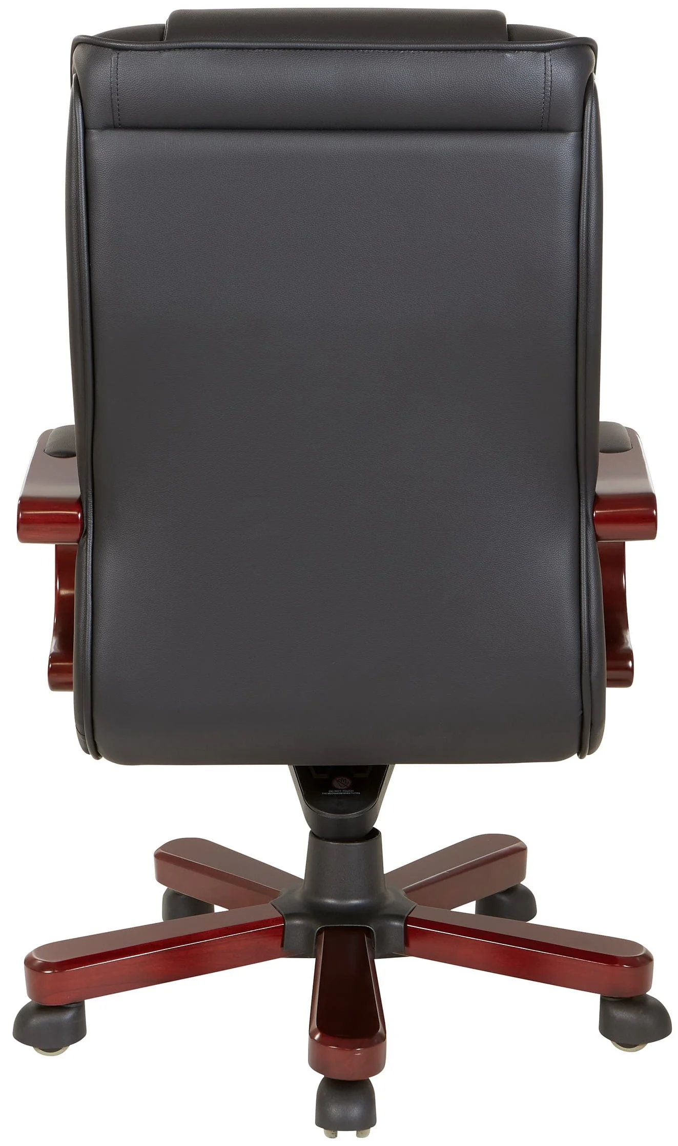 Office Star Genuine Leather Executive Chair with Royal Cherry Finish [TWN300L] - Image 4