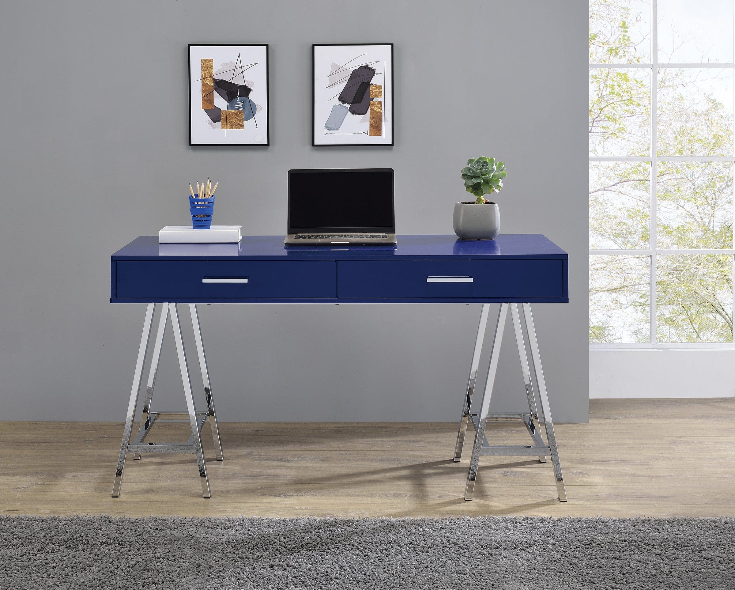 Office Star Vivid 2 Drawer Writing Desk [VVD5422] - Image 2