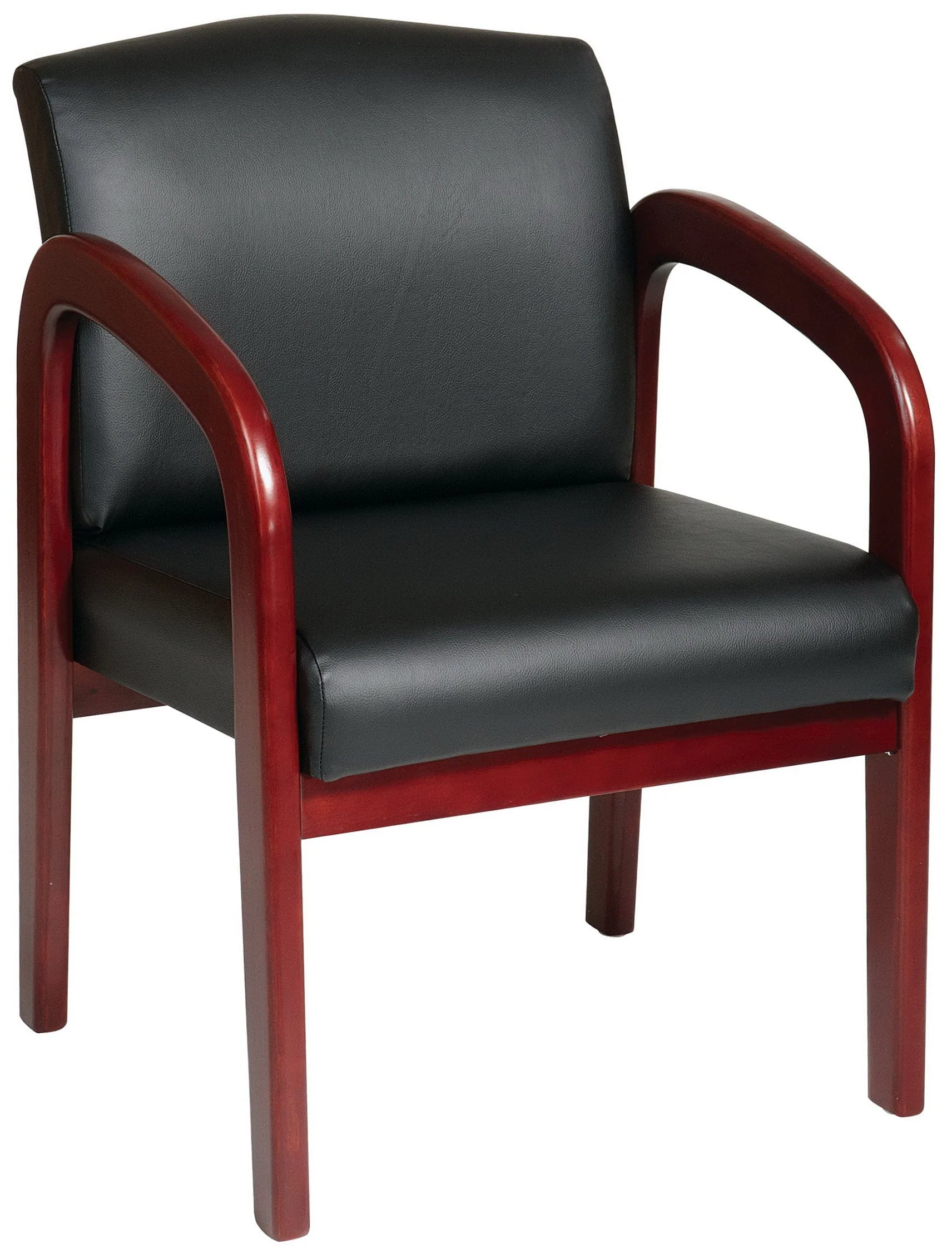Office Star Work Smart™ Cherry Finish Wood Visitor Chair [WD387] - Image 5
