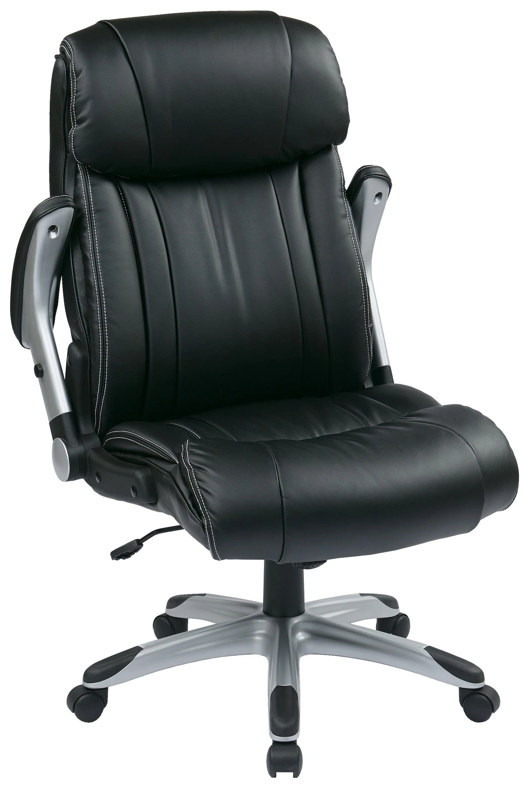 Office Star Work Smart™ Executive Bonded Leather Chair Black [ECH38665A-EC3] - Image 2