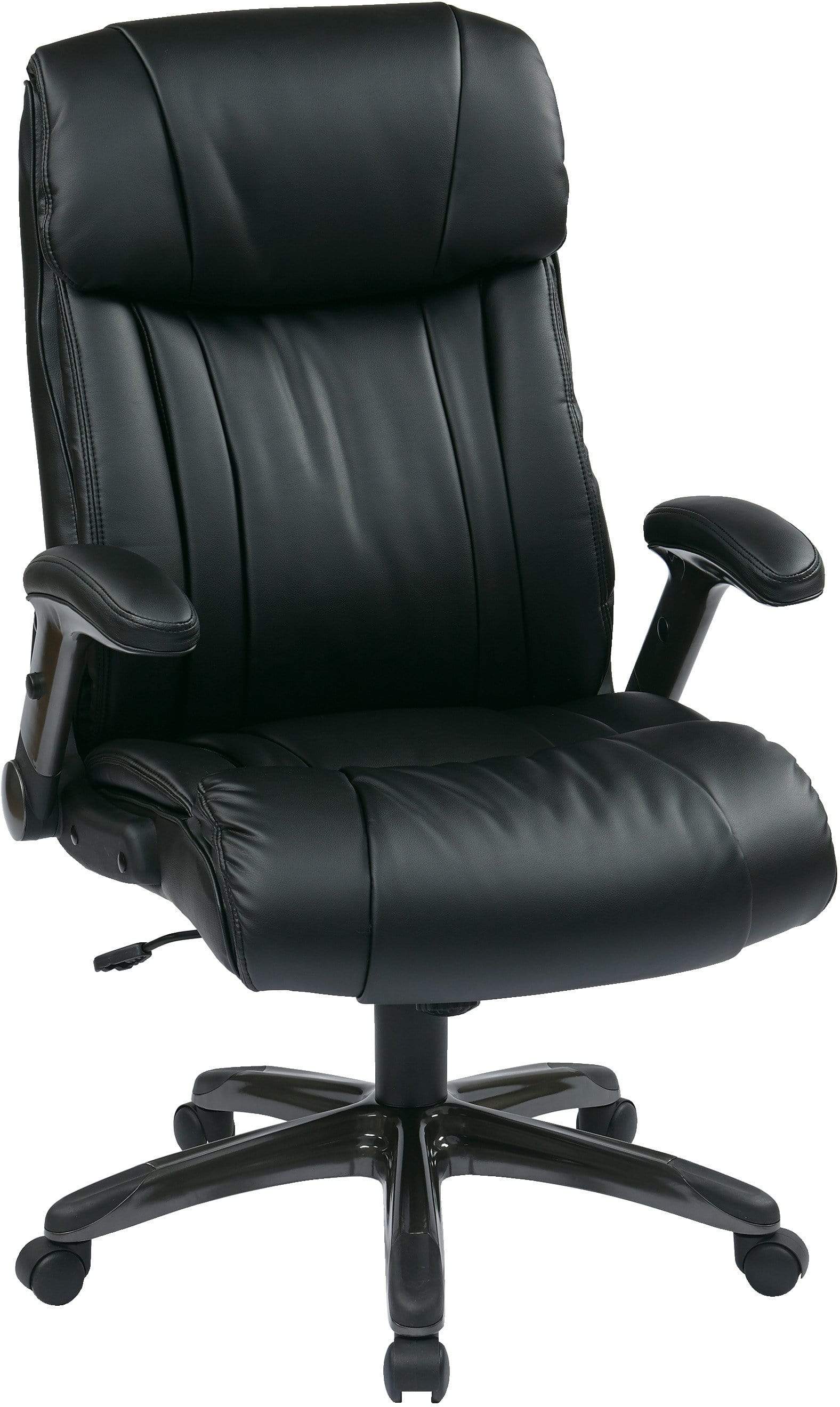 Office Star Work Smart™ Executive Chair Black Bonded Leather [ECH38675A-EC3]