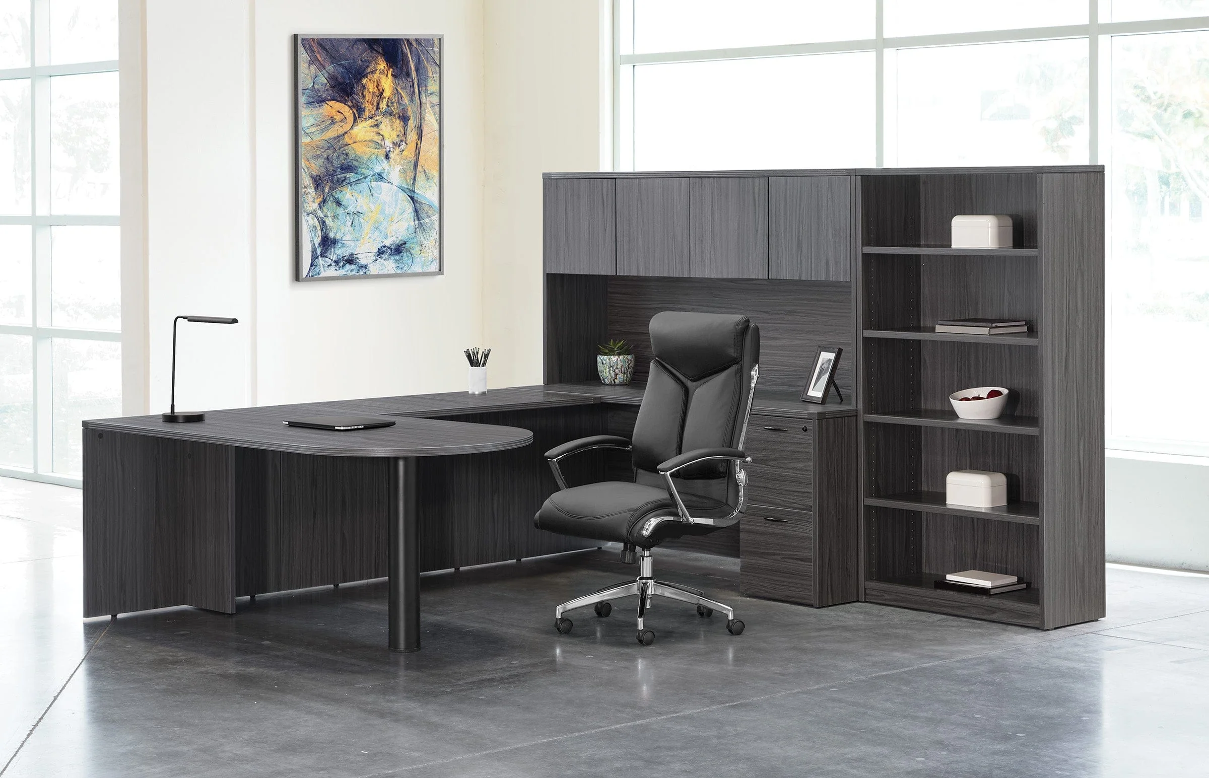 Office Star Work Smart™ Executive High Back Chair Faux Leather [FL90071C] - Image 5