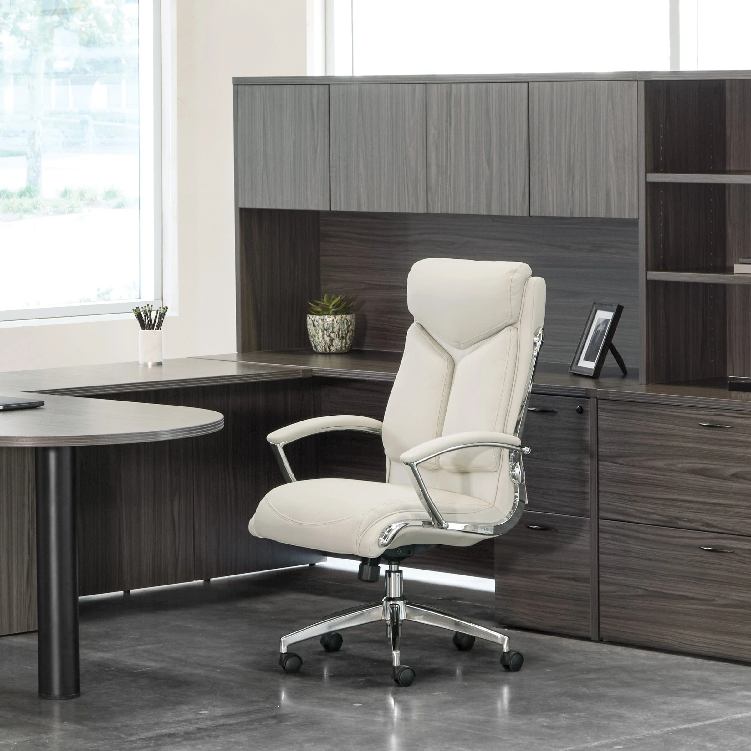 Office Star Work Smart™ Executive High Back Chair Faux Leather [FL90071C] - Image 6