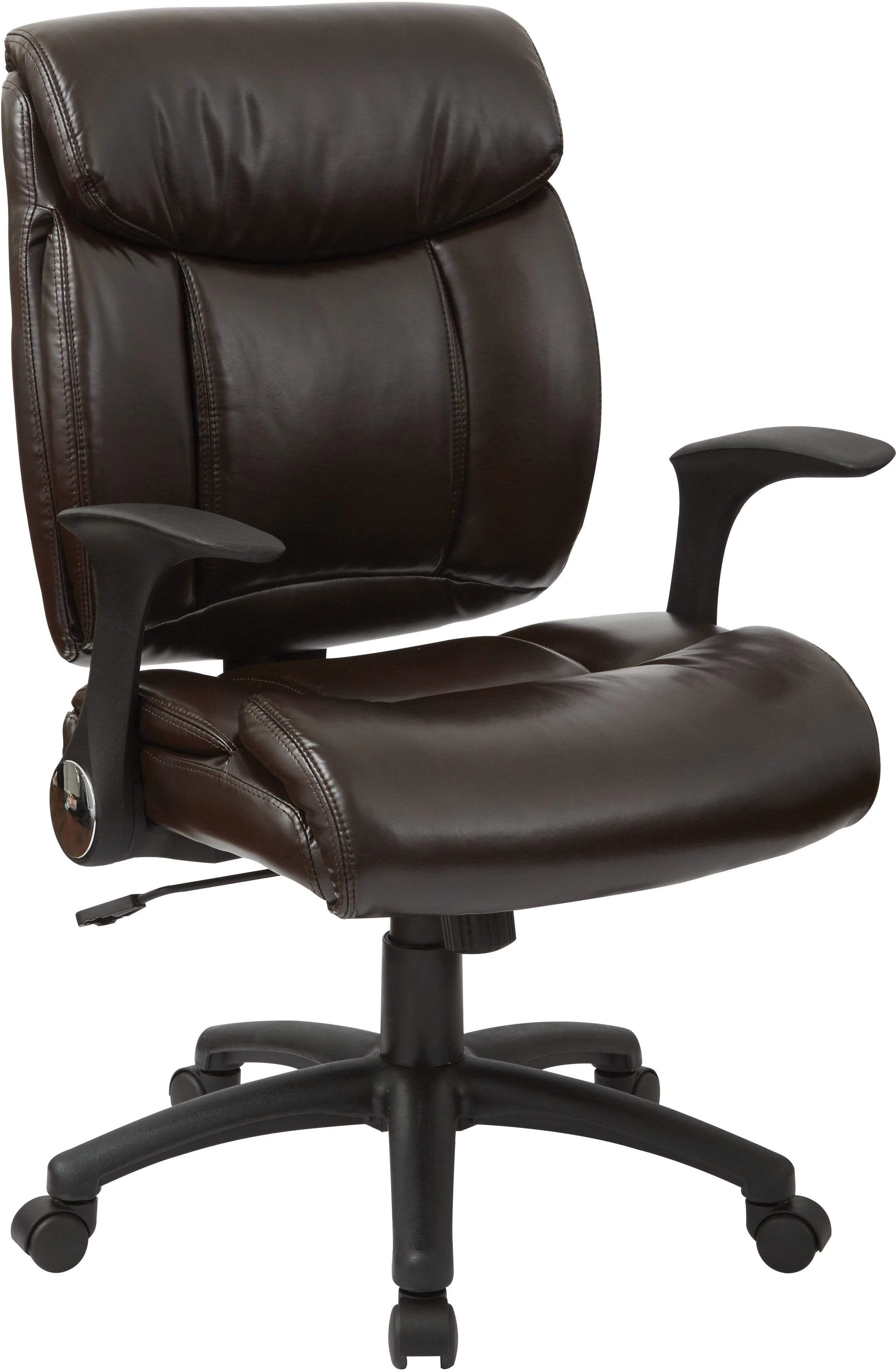 Work Smart™ Faux Leather Managers Chair with Flip Arms [FL89675]