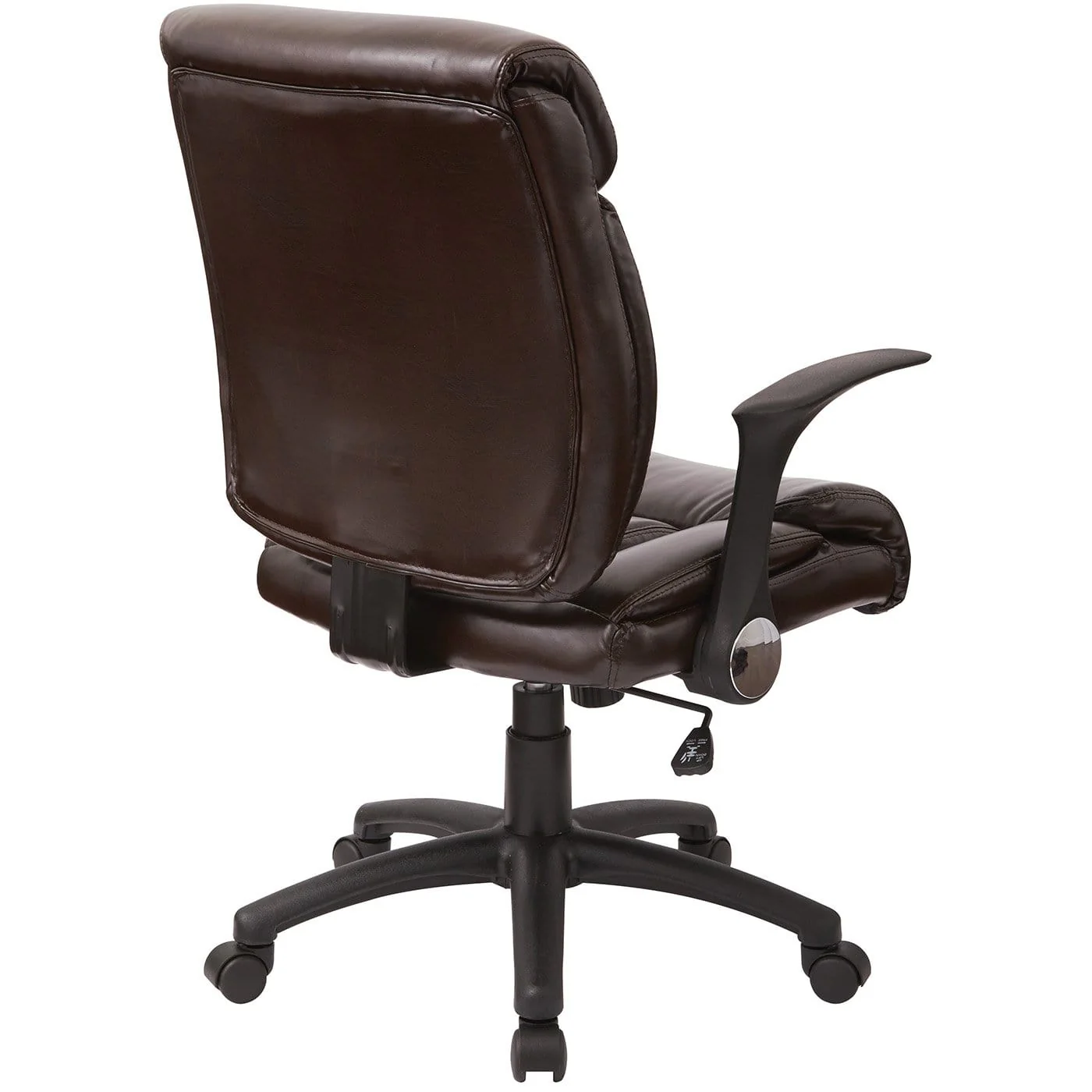 Work Smart™ Faux Leather Managers Chair with Flip Arms [FL89675] - Image 2