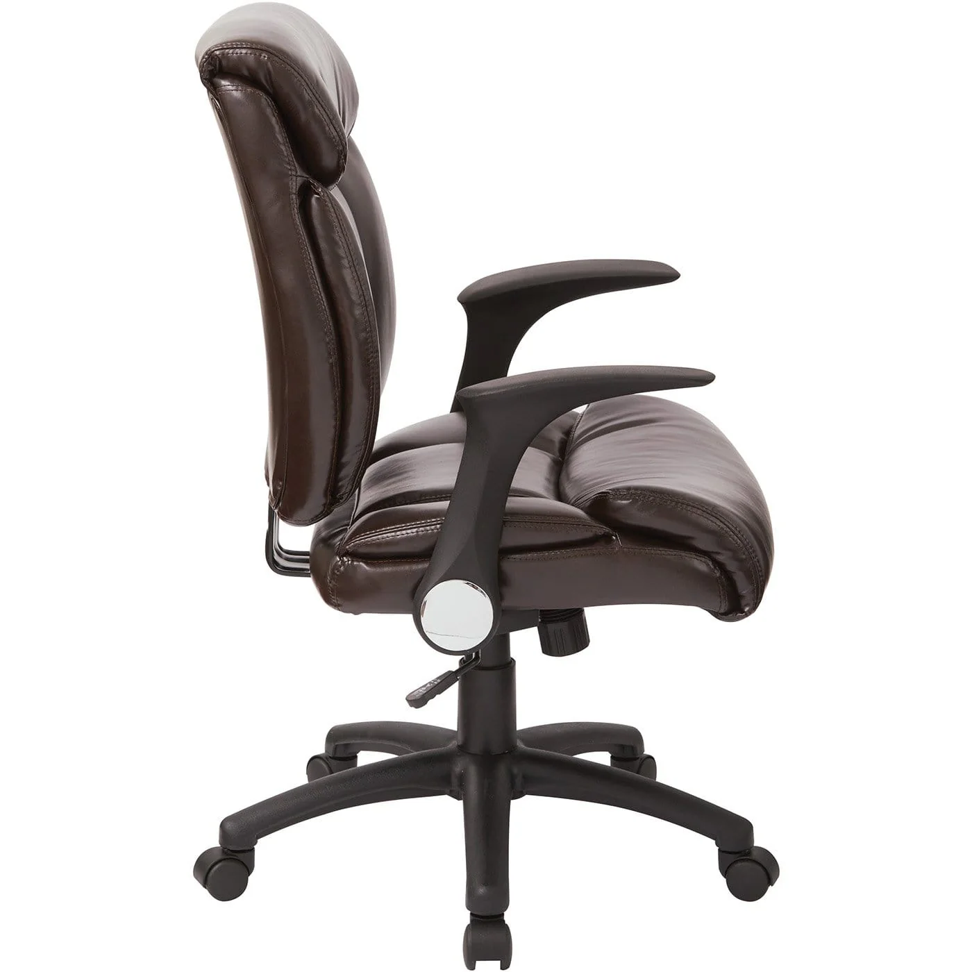 Work Smart™ Faux Leather Managers Chair with Flip Arms [FL89675] - Image 4