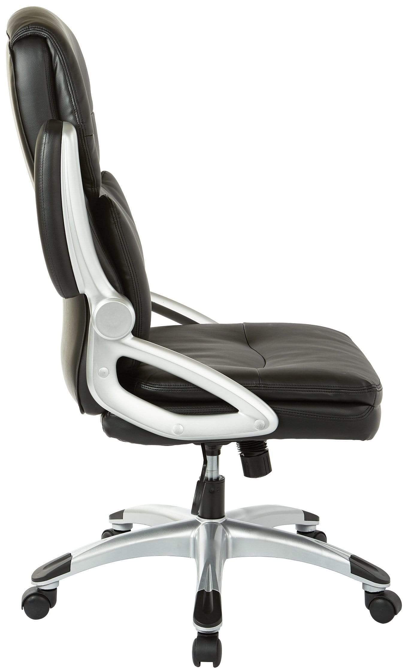 Office Star Work Smart™ High Back Leather Executive Manager's Chair [ECH91236-EC3] - Image 3