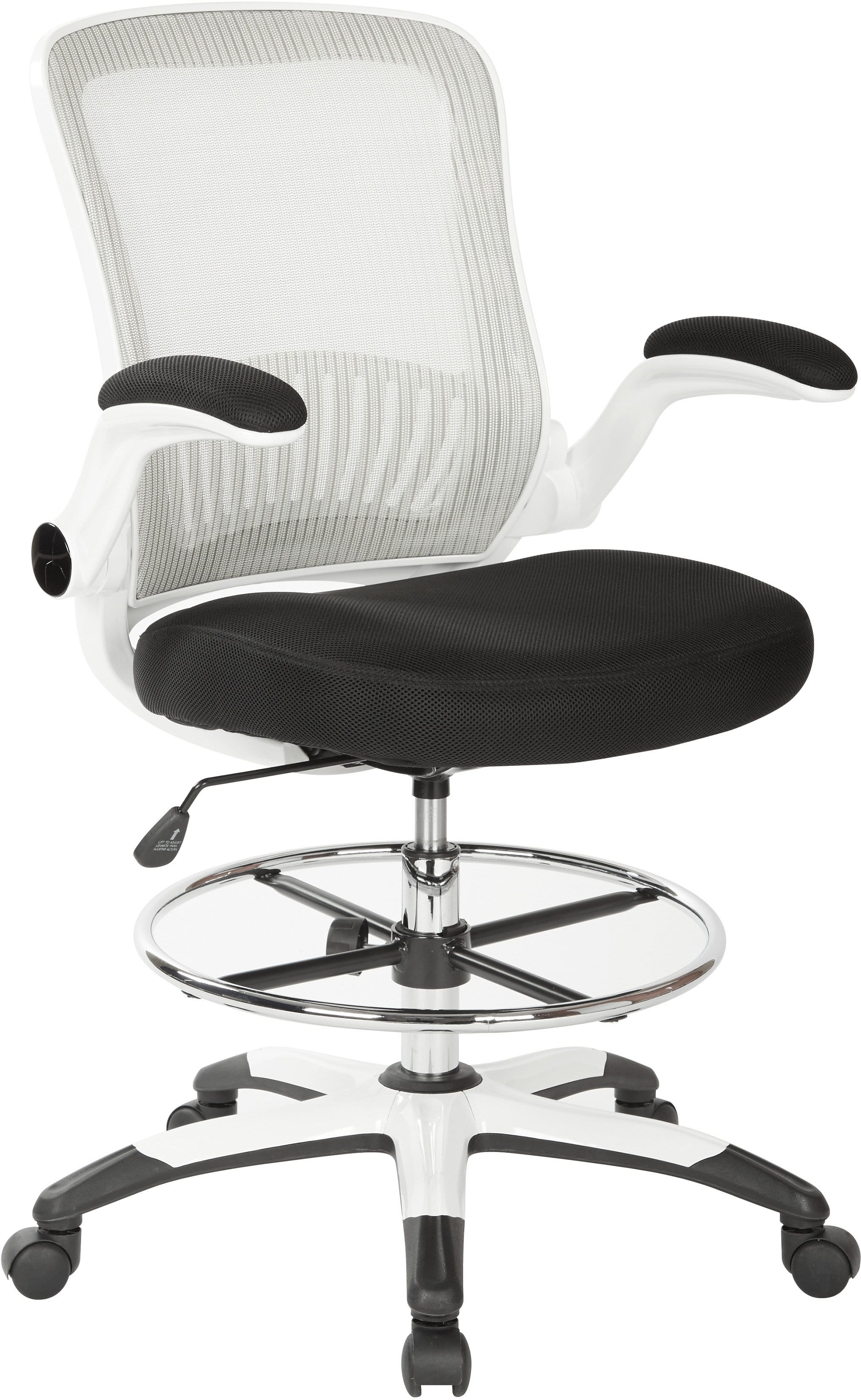 Office Star Work Smart™ Mesh Back Drafting Chair [DC6900WH] - Image 2