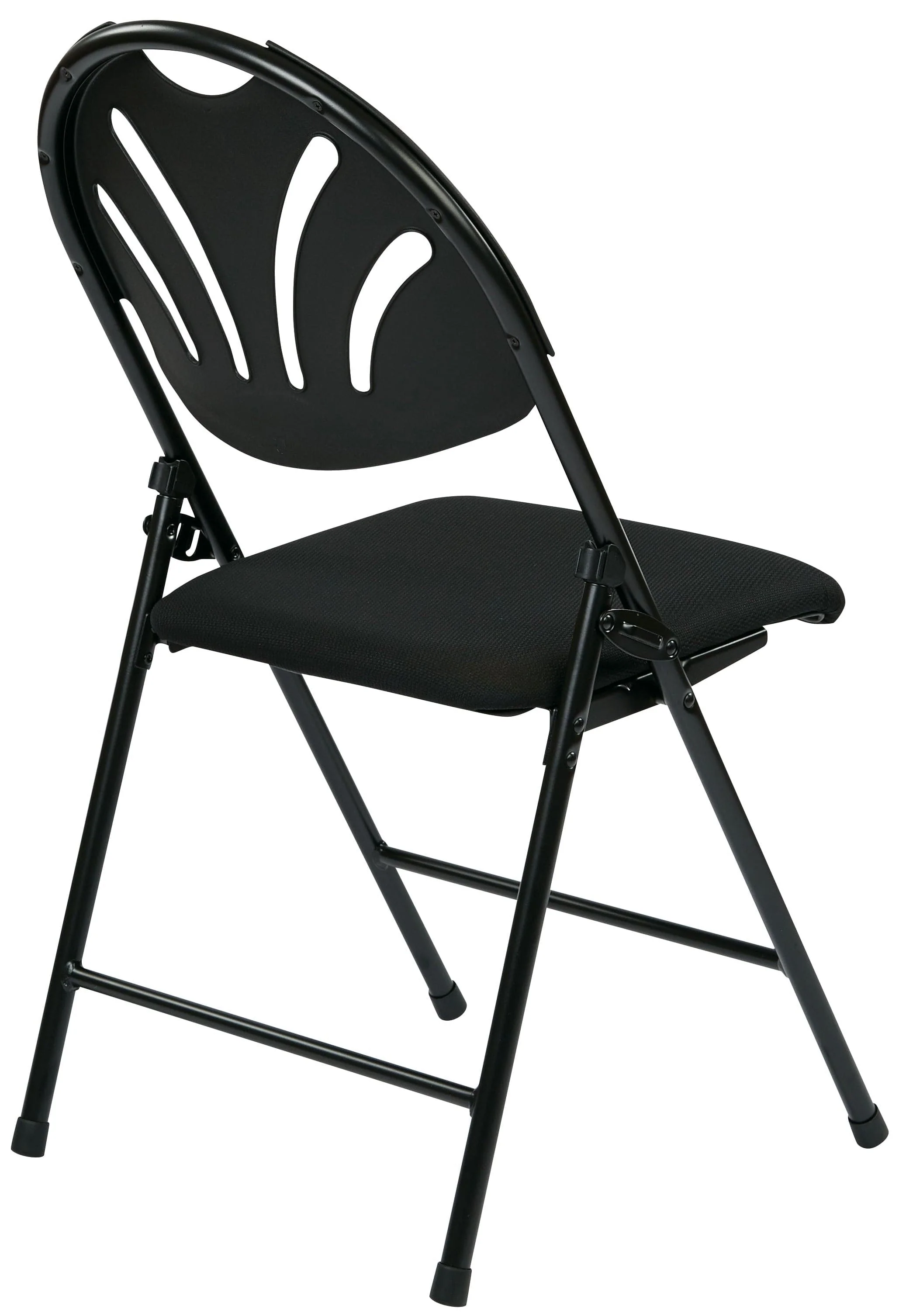 Work Smart Plastic Fan Back Metal Folding Chairs, 4-Pack [FC8100NP] - Image 3