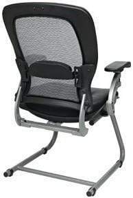 Space Seating® Air Grid Back Leather Visitors Chair [3685] - Image 3