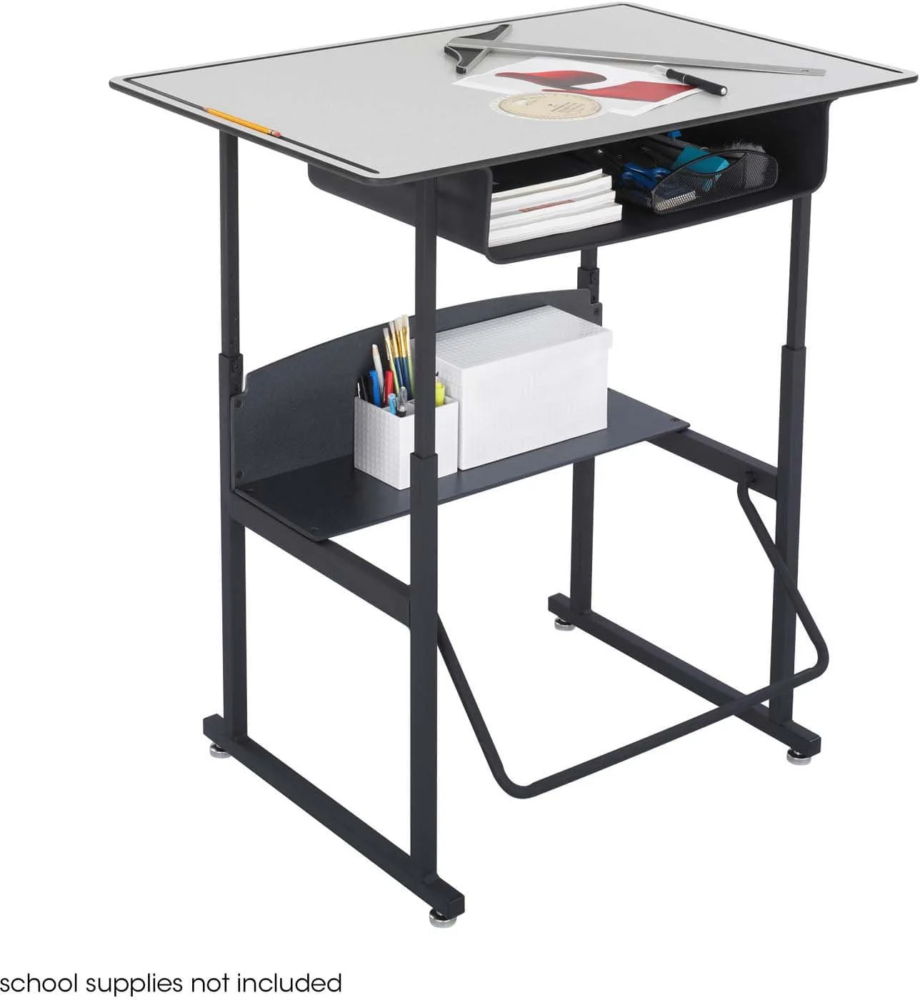 AlphaBetter® Desk with Book Box Premium Top 36" x 24" Beige [1209]