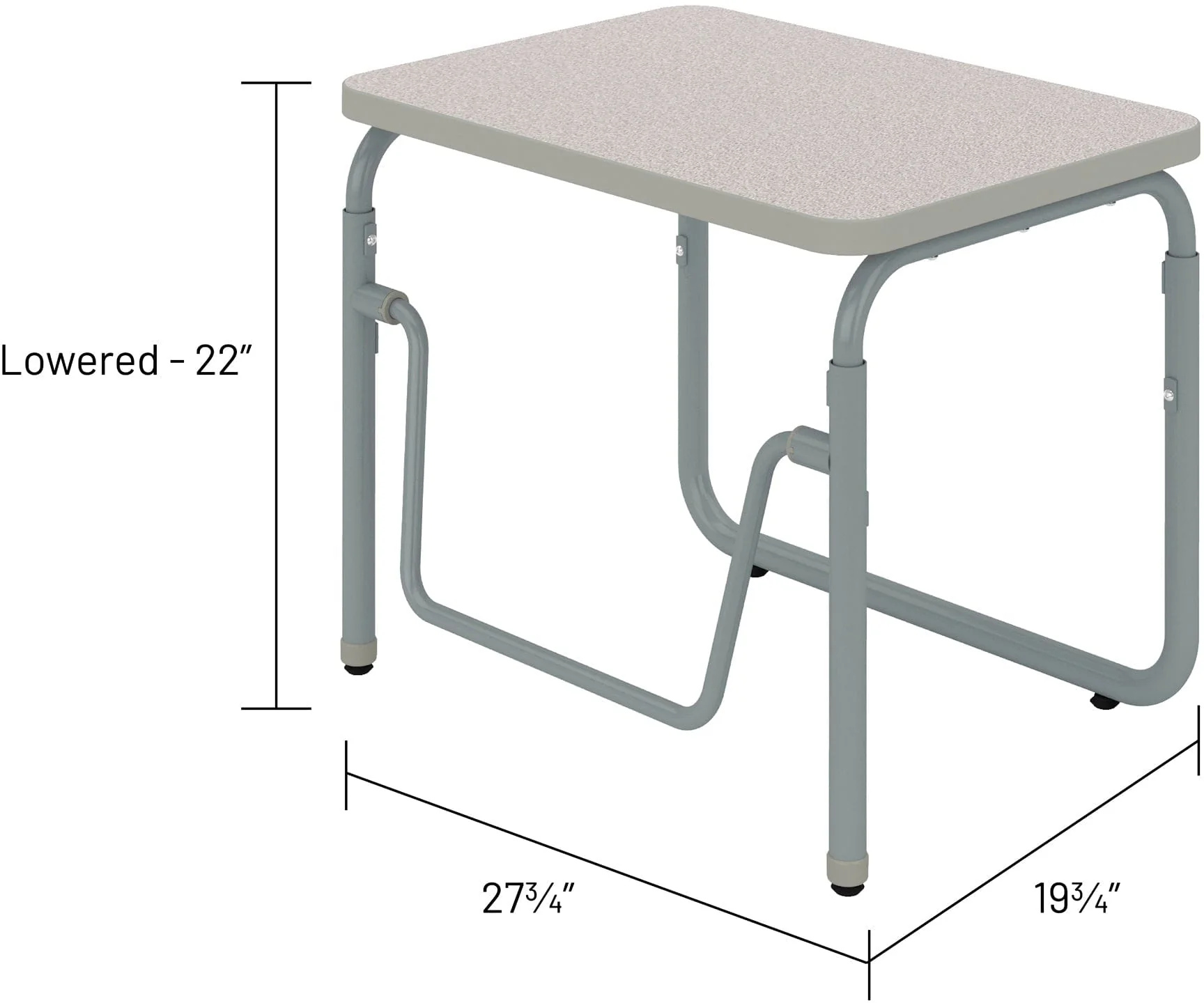 Safco AlphaBetter® 2.0 Height – Adjustable Student Desk with Pendulum Bar 22"-30" [1221] - Image 20