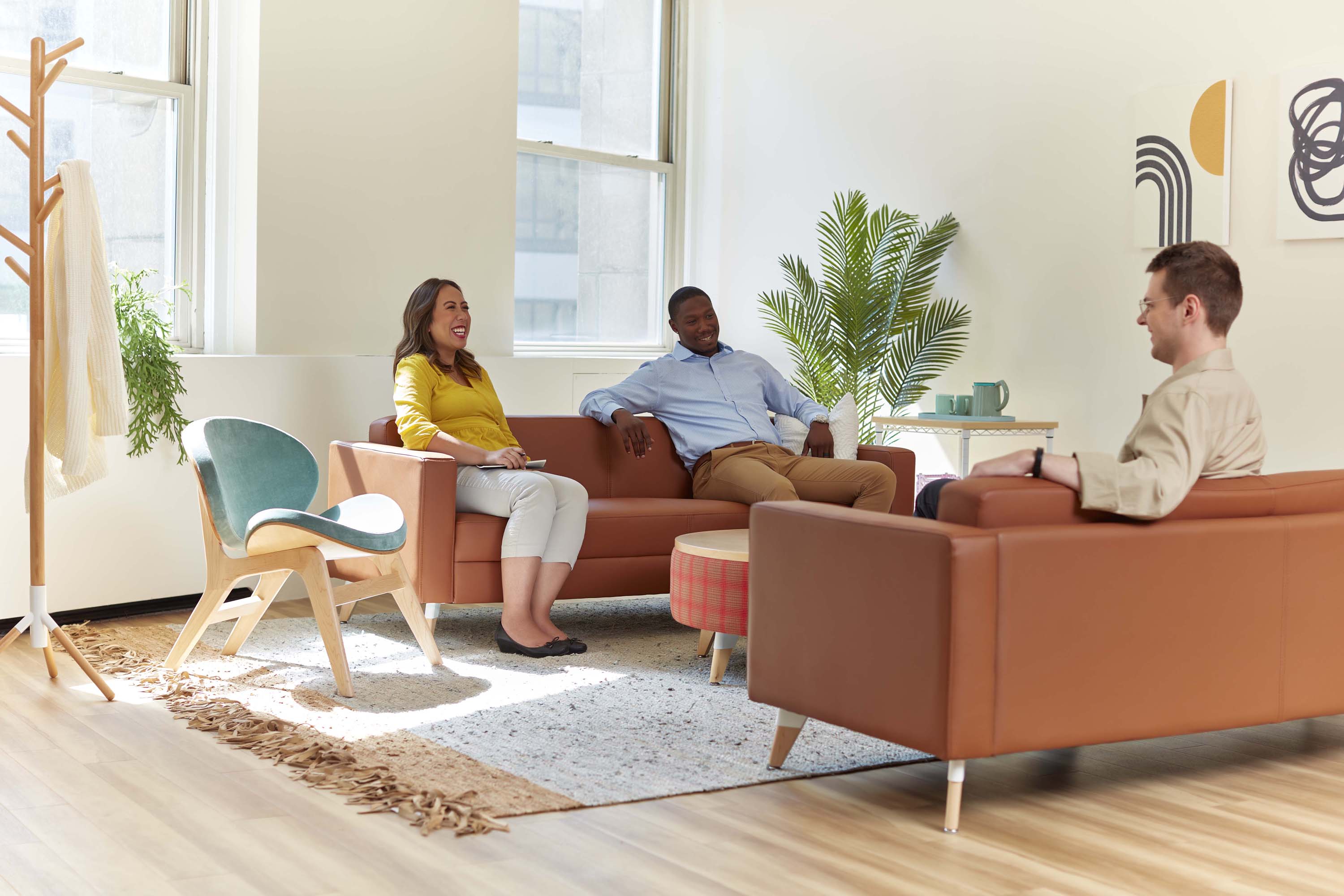 Safco Resi Lounge Settee, Legs Included [1731RESFEET4PK] - Image 3