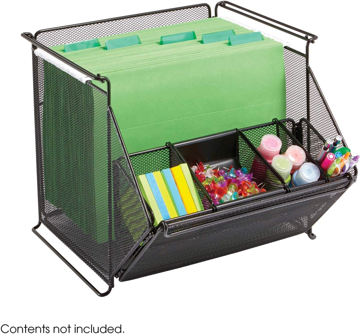 Onyx™ Stackable Mesh Storage Bins Black [2164BL]