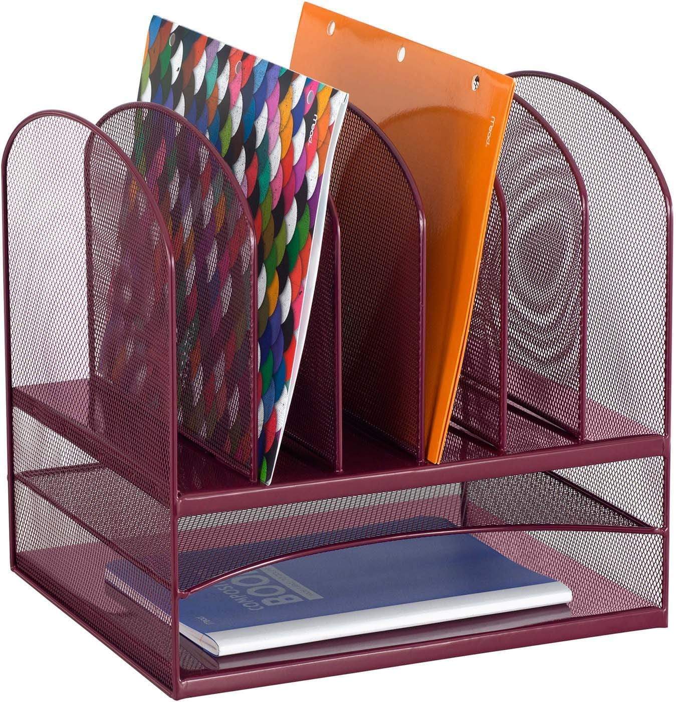 Onyx™ Desk Organizer 2 Horizontal / 6 Upright Mesh [3255] - Image 3