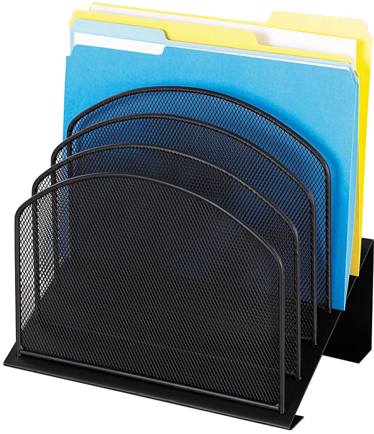 Onyx™ Desk Organizer 5 Tiered Sections Mesh Black [3257BL]