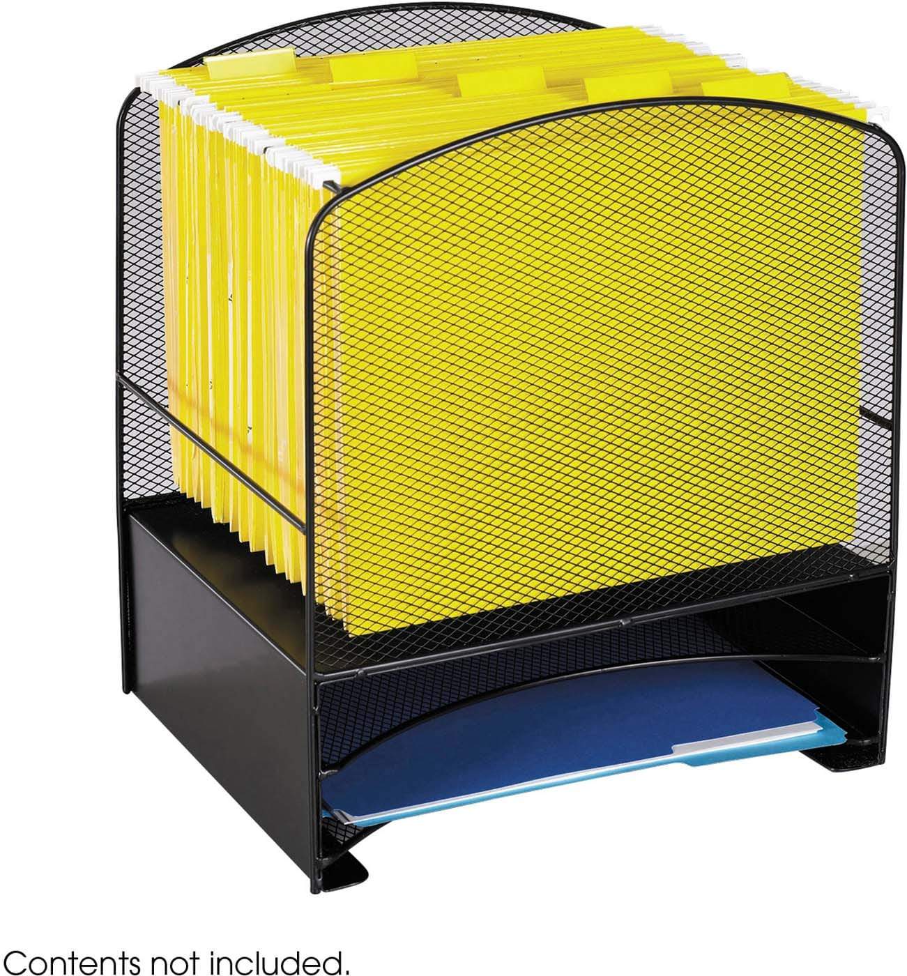 Onyx™ Desk Organizers Hanging File / 2 Horizontal Sorters Mesh Black [3260BL]