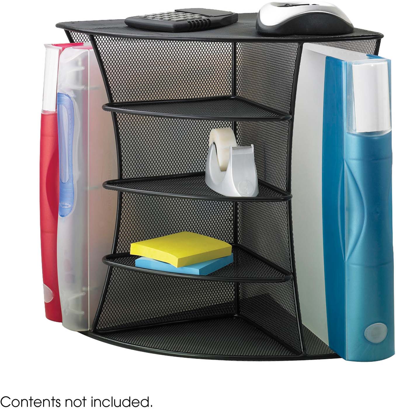 Onyx™ Desk Corner Organizer Mesh Black [3261BL]