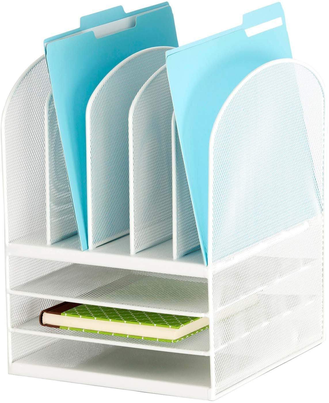 Onyx™ Desk Organizer 3 Horizontal / 5 Upright Sections Mesh [3266] - Image 2