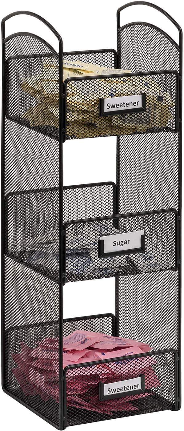 Onyx™ Tower Breakroom Organizer Mesh Black [3290BL]