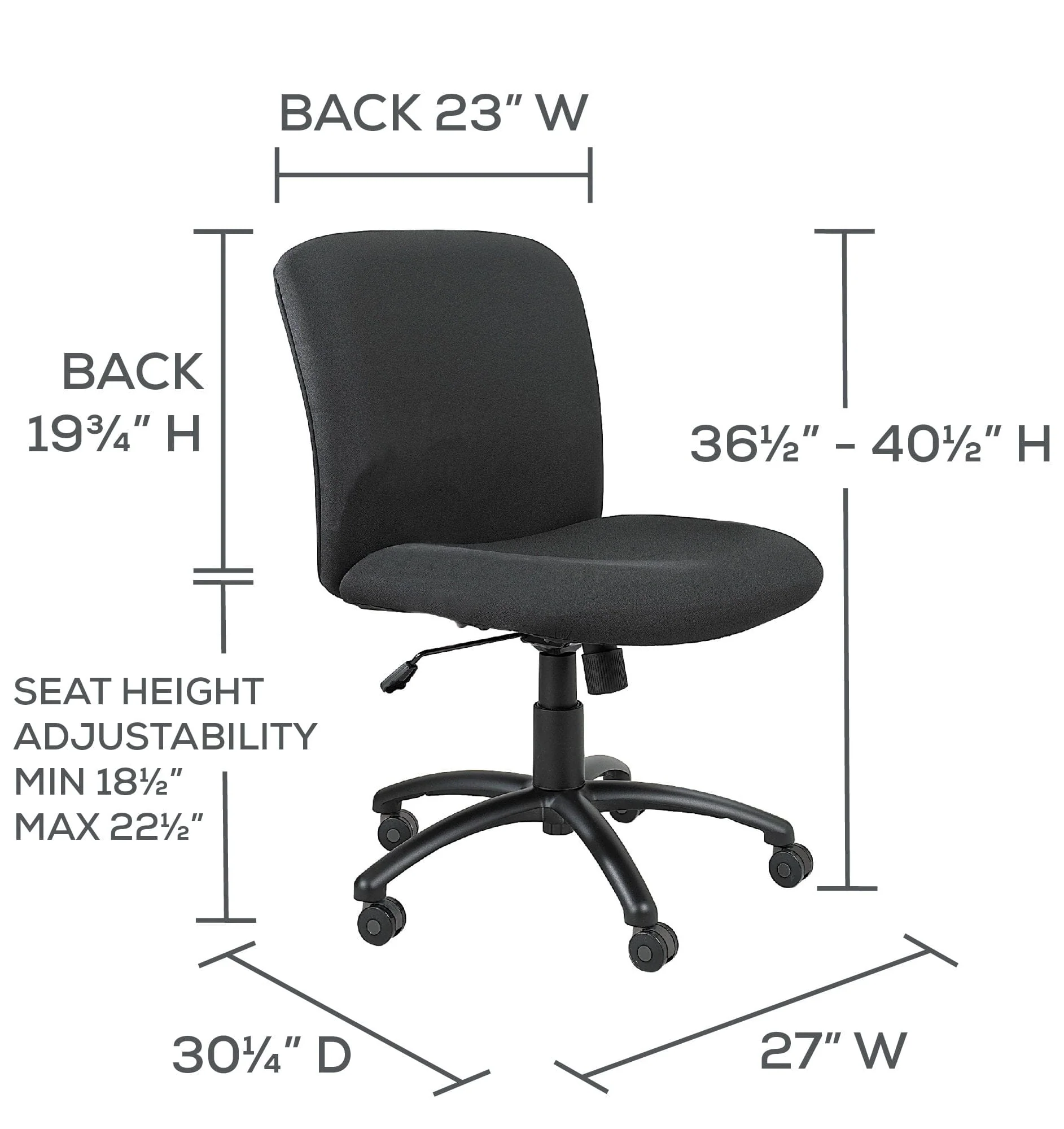 Safco Mid Back 24/7 Chair with 500 lb. Capacity [3491] - Image 5