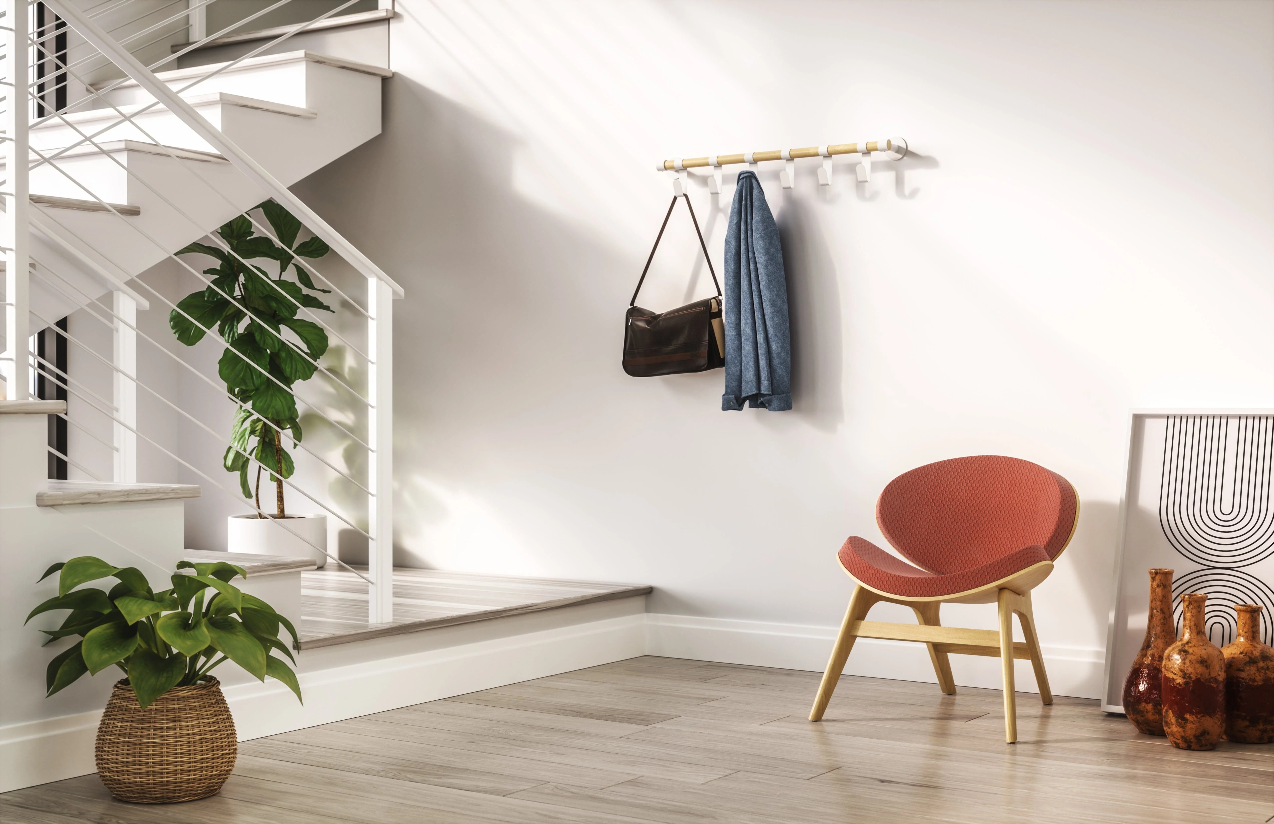 Safco Resi Coat Wall Rack, 6 Hooks [4264] - Image 2