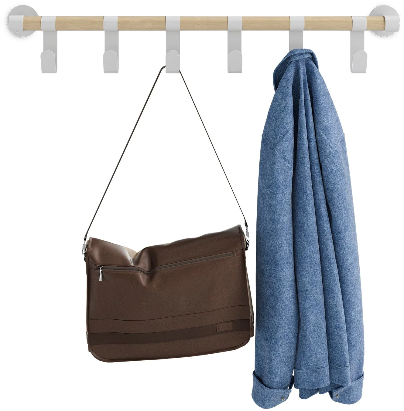 Safco Resi Coat Wall Rack, 6 Hooks [4264] - Image 6
