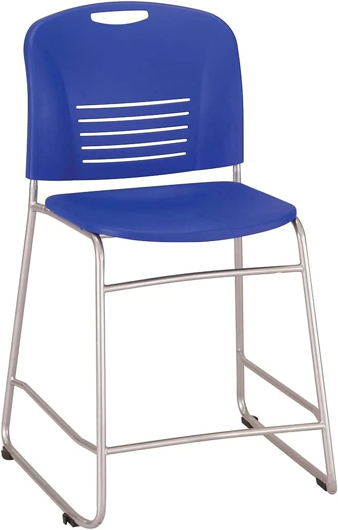 Vy™ Counter-Height Chair Sled Base Seat & Back Silver Base [4296] - Image 2