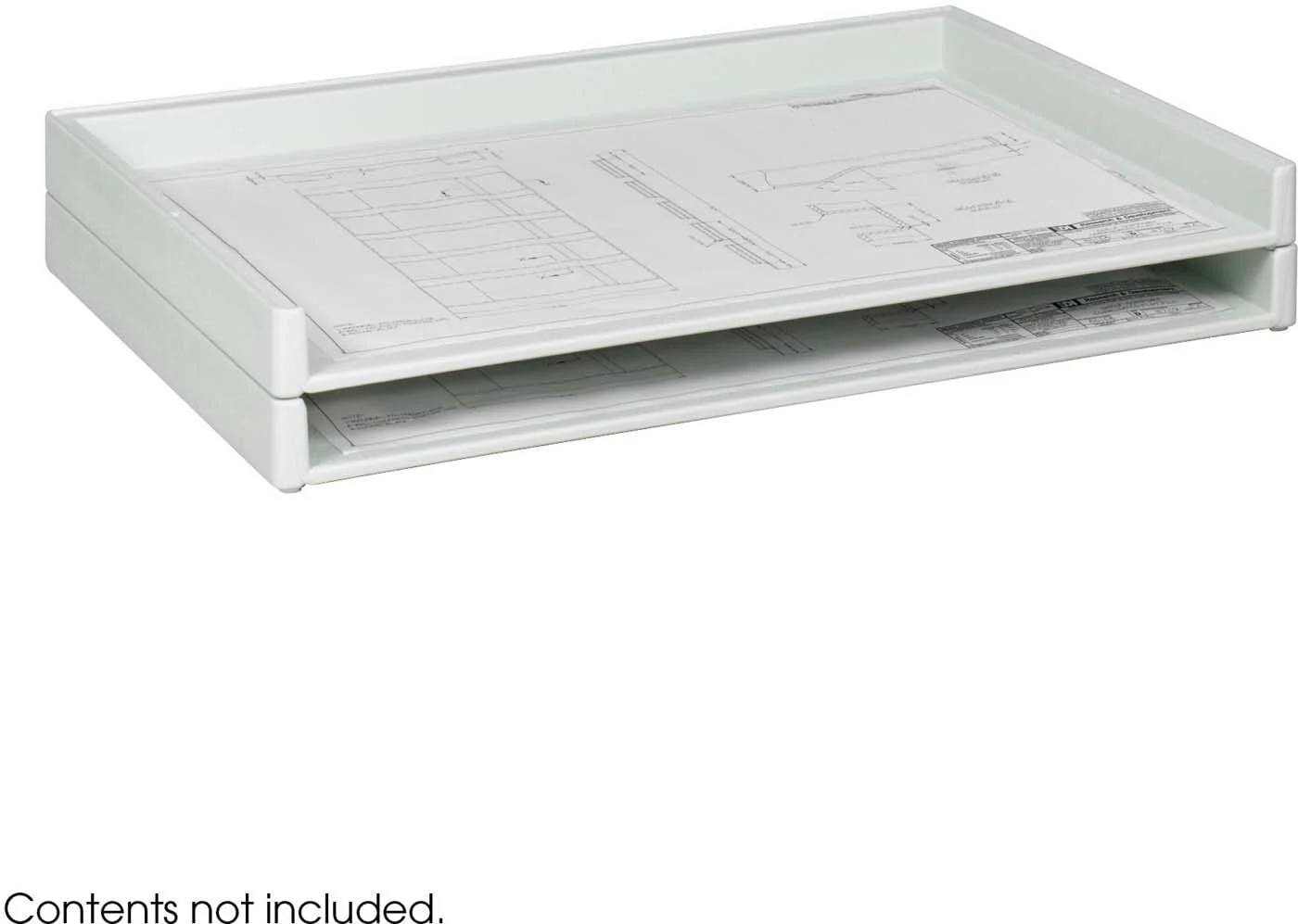 Safco Giant Stack Tray 24 x 36" Documents White, Set of 2 [4897]