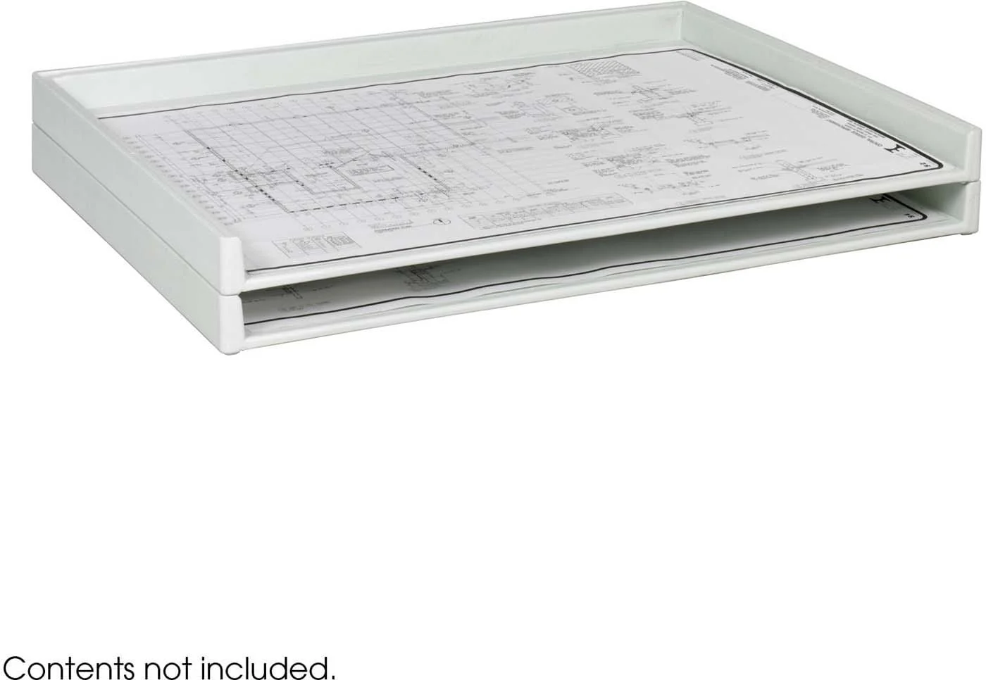 Safco Giant Stack Tray 30" x 42" Documents White, Set of 2 [4899]