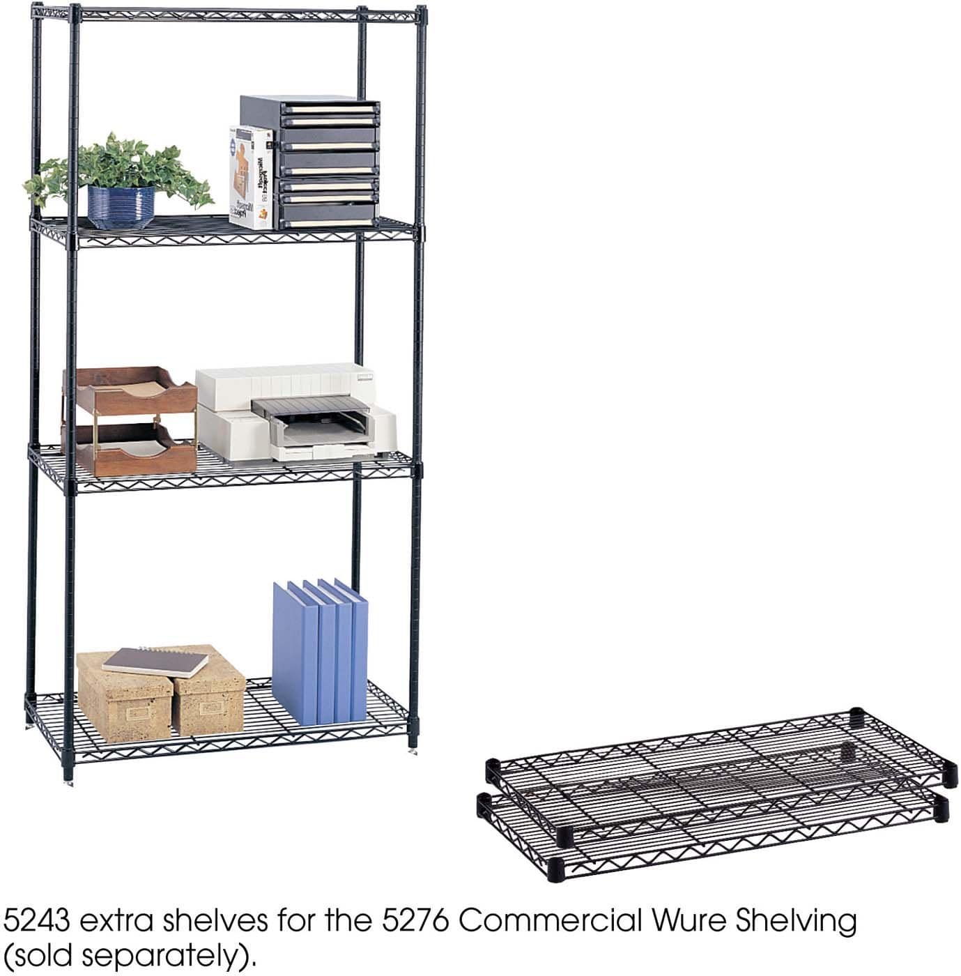 Commercial Wire Shelving Extra Shelf Pack 36 x 18" Black [5243BL]