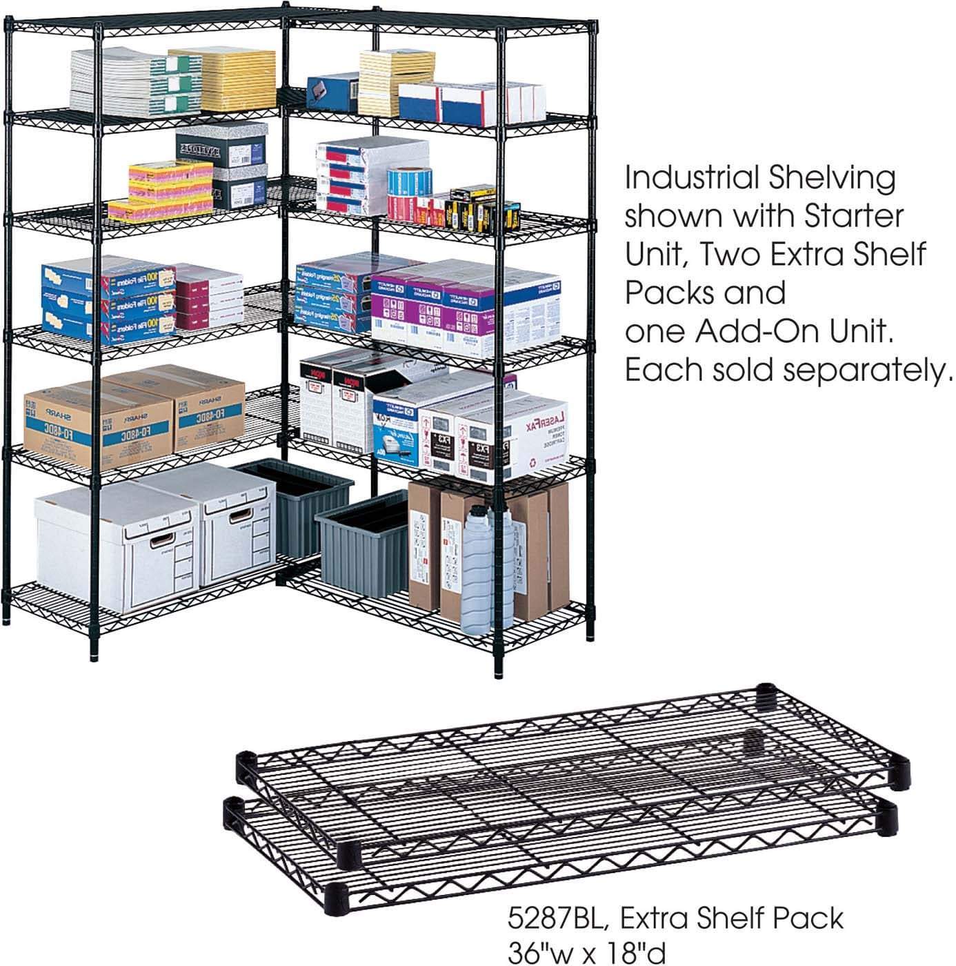 Industrial Wire Shelving Extra Shelf Pack 36 x 18" [5287]