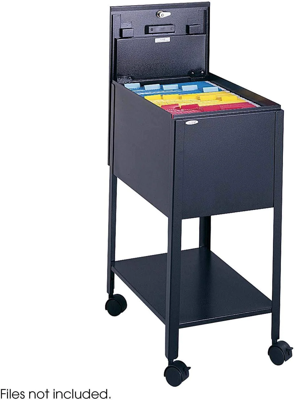 Standard Mobile Tub File with Lock Black [5361BL]