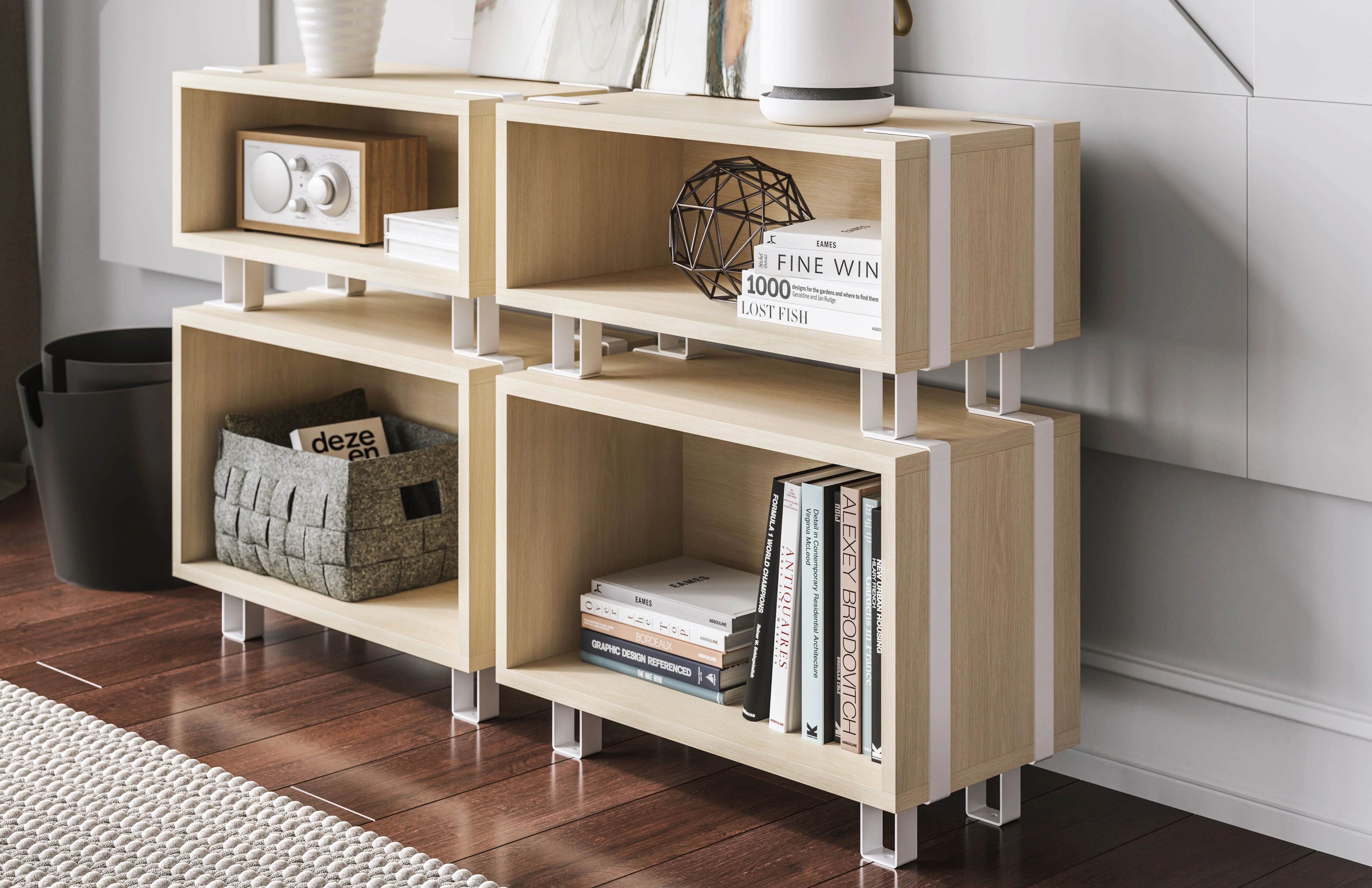 Safco Ready™ Home Office Stackable Storage, 17.25”H [5509WHNA] - Image 11