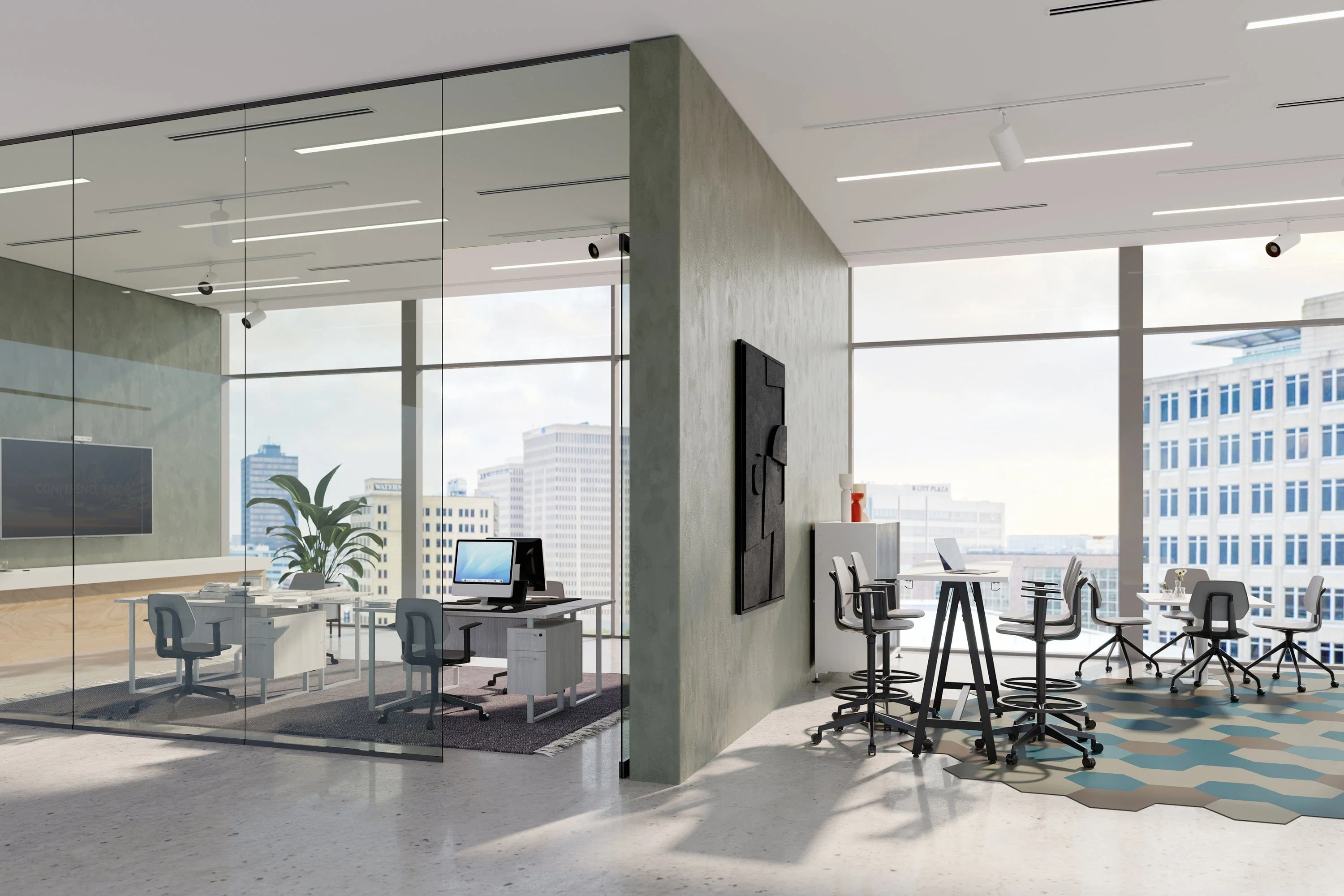 Safco Mirella SOHO Desk with Built-In Pedestal [5513] - Image 11