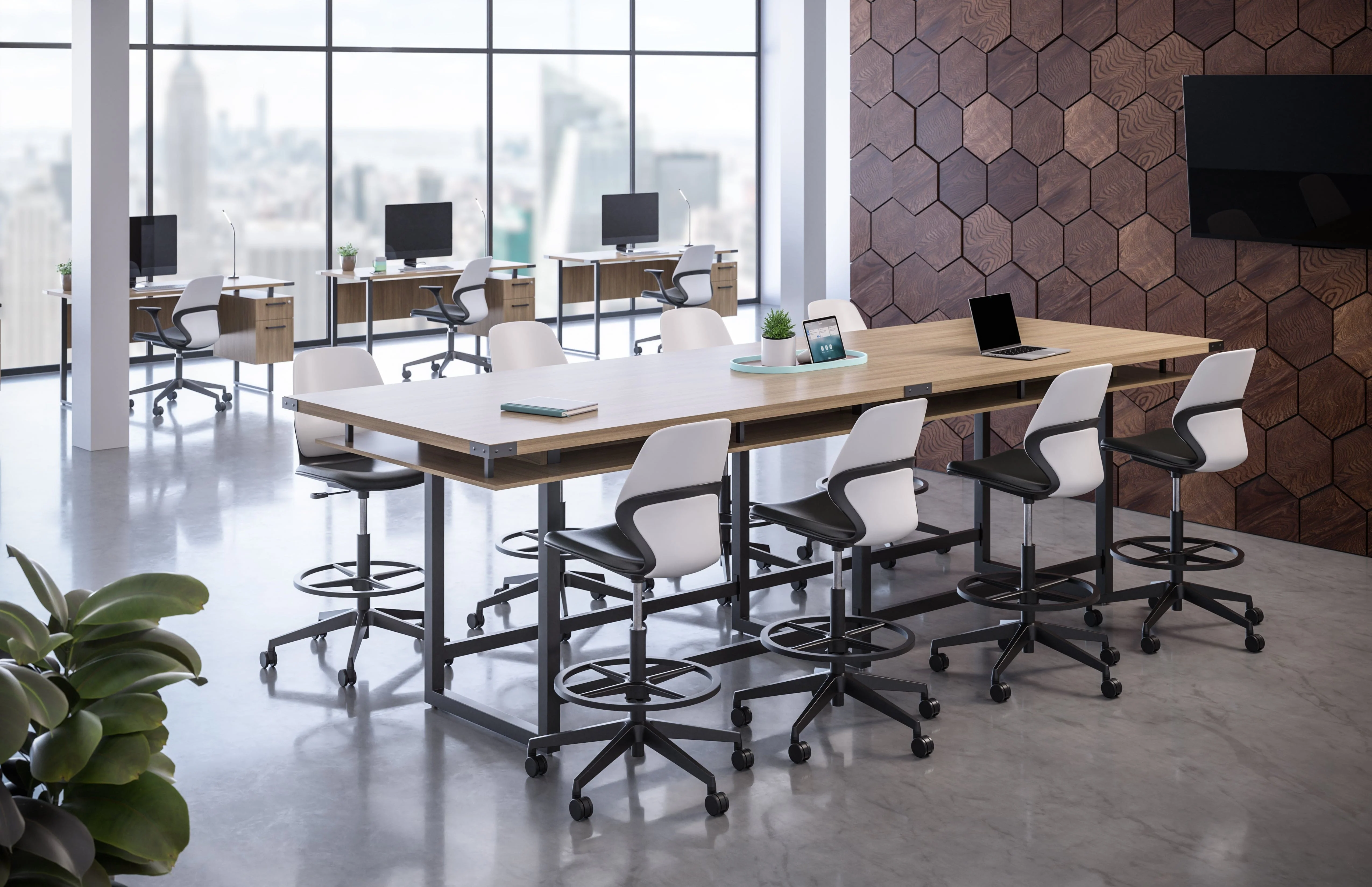 Safco Mirella SOHO Desk with Built-In Pedestal [5513] - Image 5