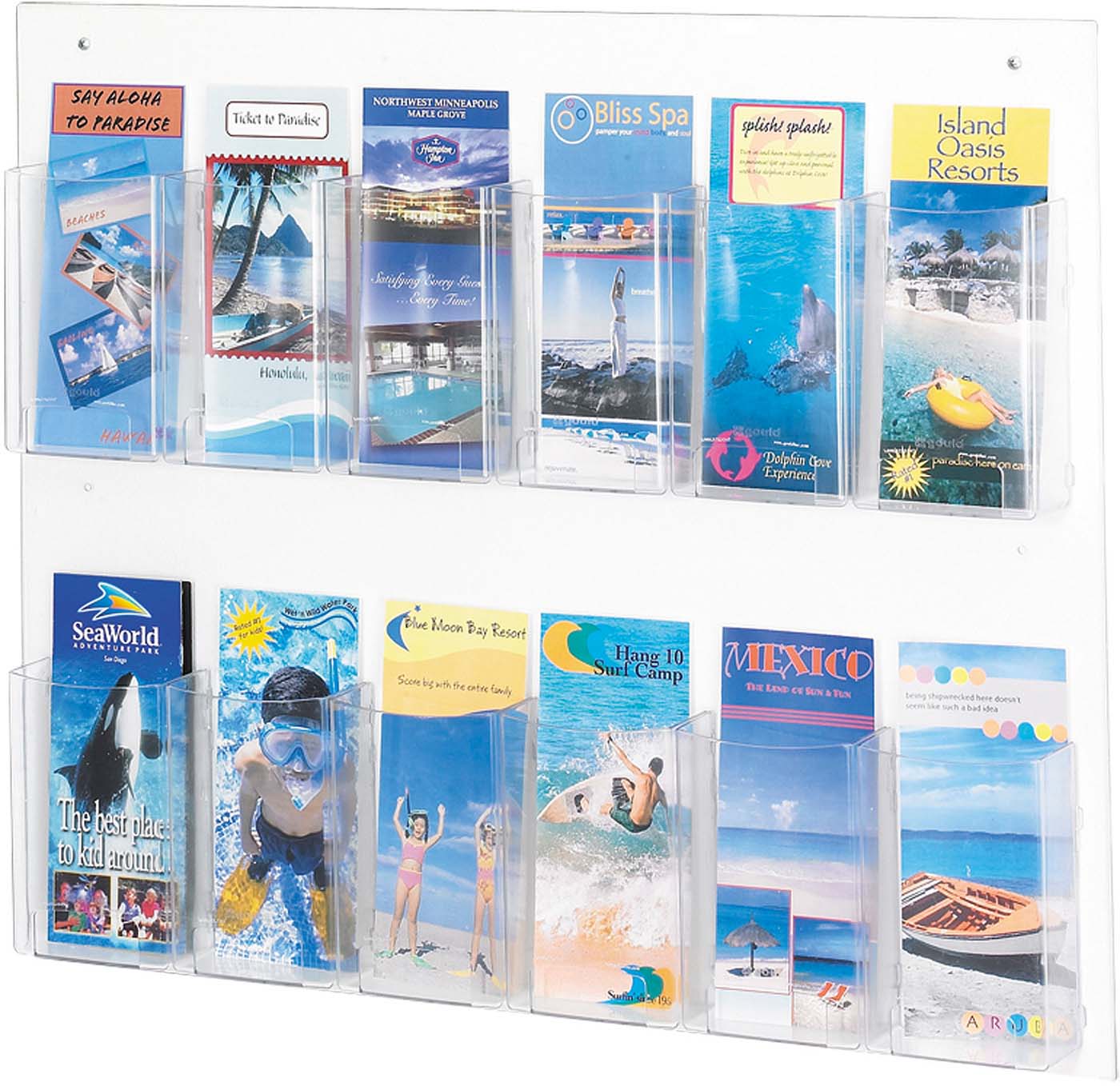 Clear2c™ Literature Organizer Display 12 Pamphlet [5671CL]