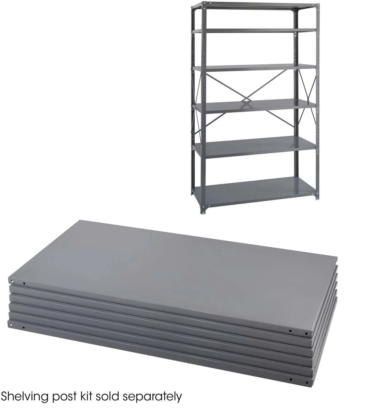 Industrial Steel Shelving Shelf Pack 48 x 24" Set of 6 [6255]